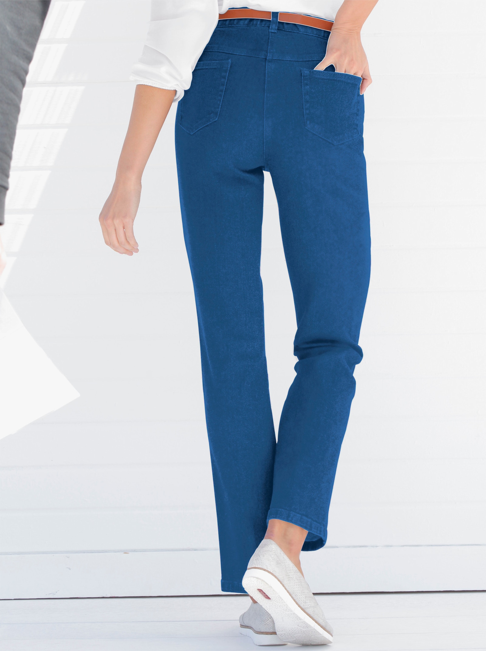 5-Pocket-Jeans gerade geschnitten - blue-stone-washed