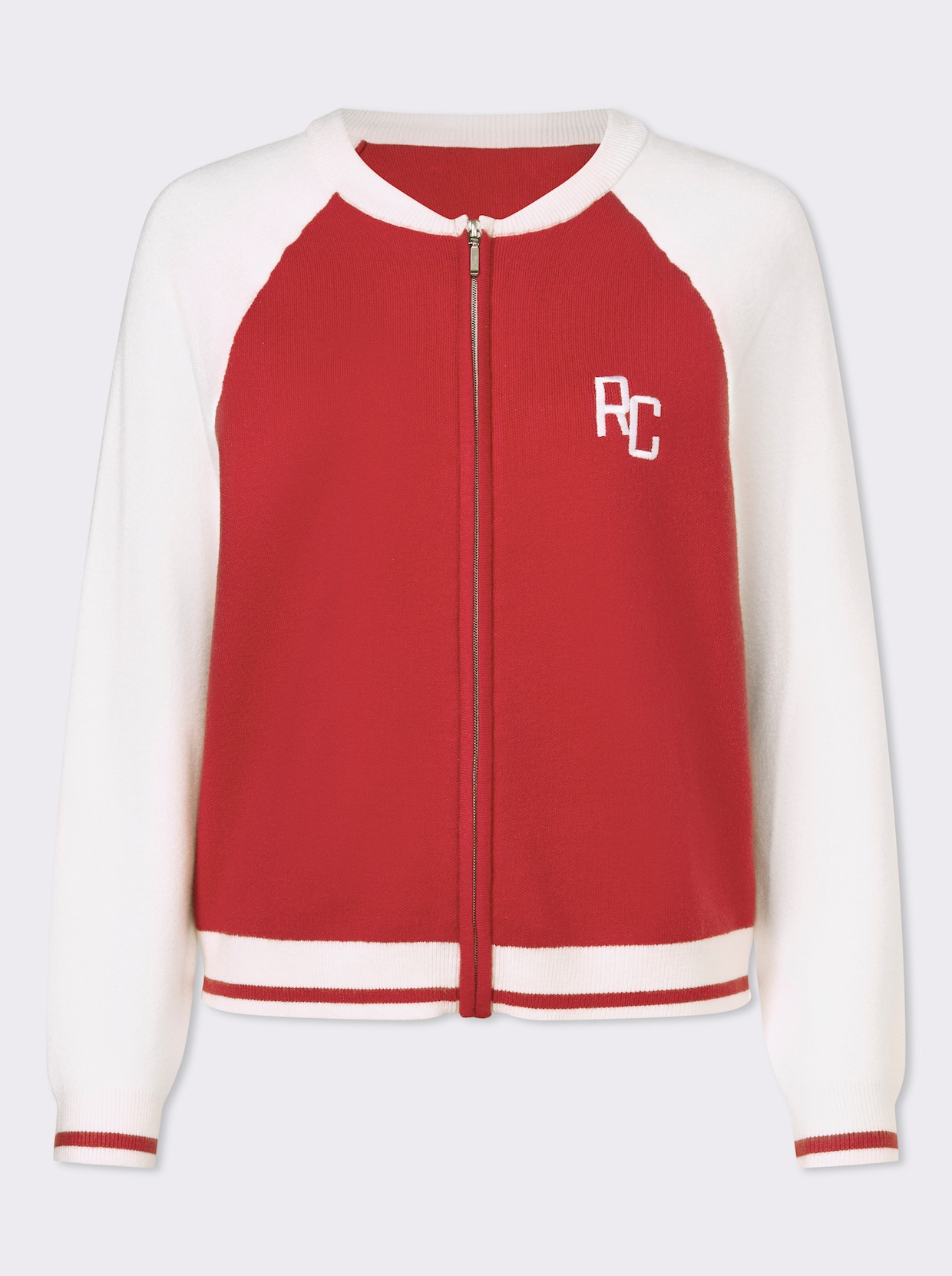heine Fijn gebreid vest - rood/ecru