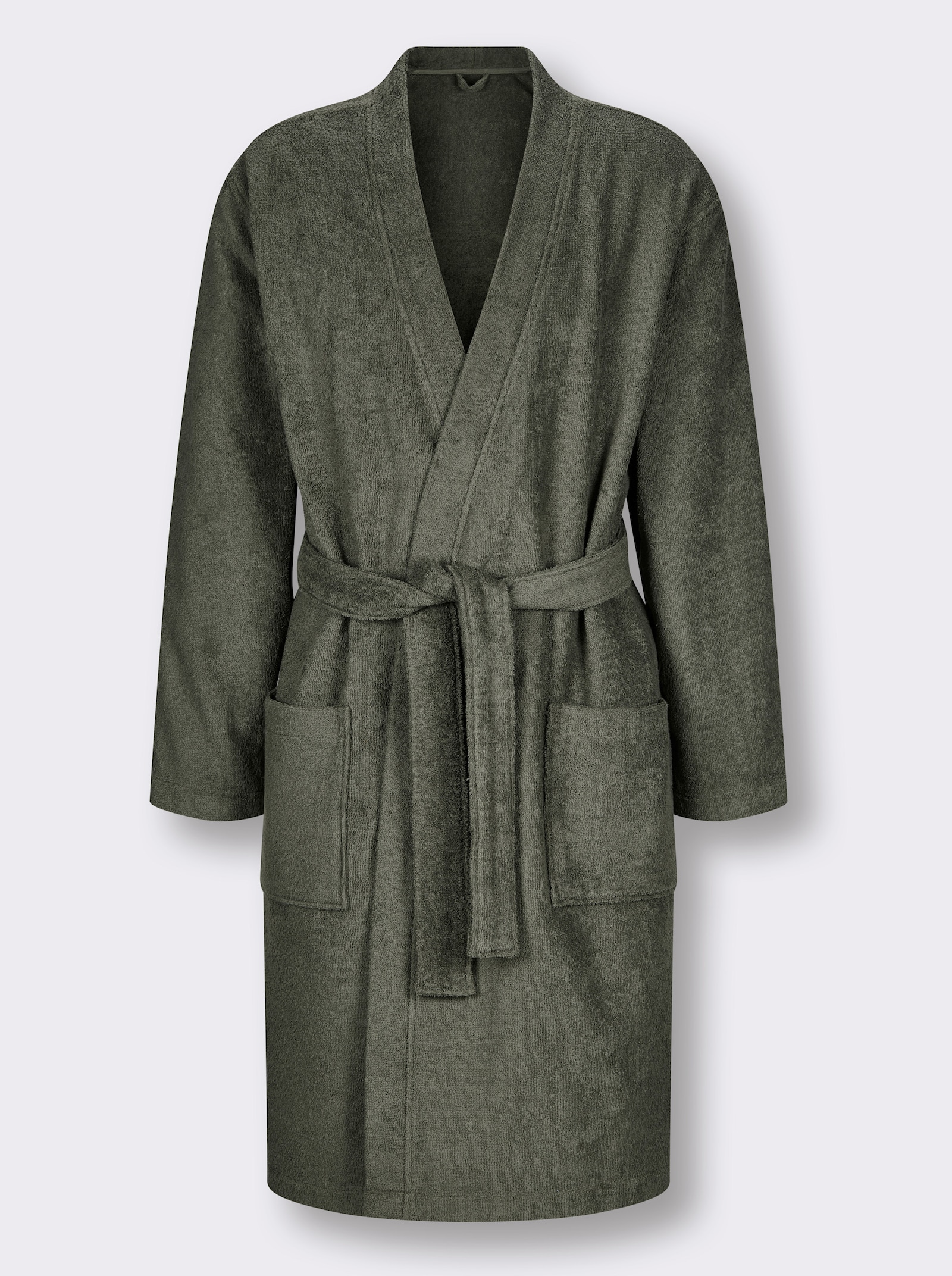 feel good Bademantel in Frottee-Qualität - khaki