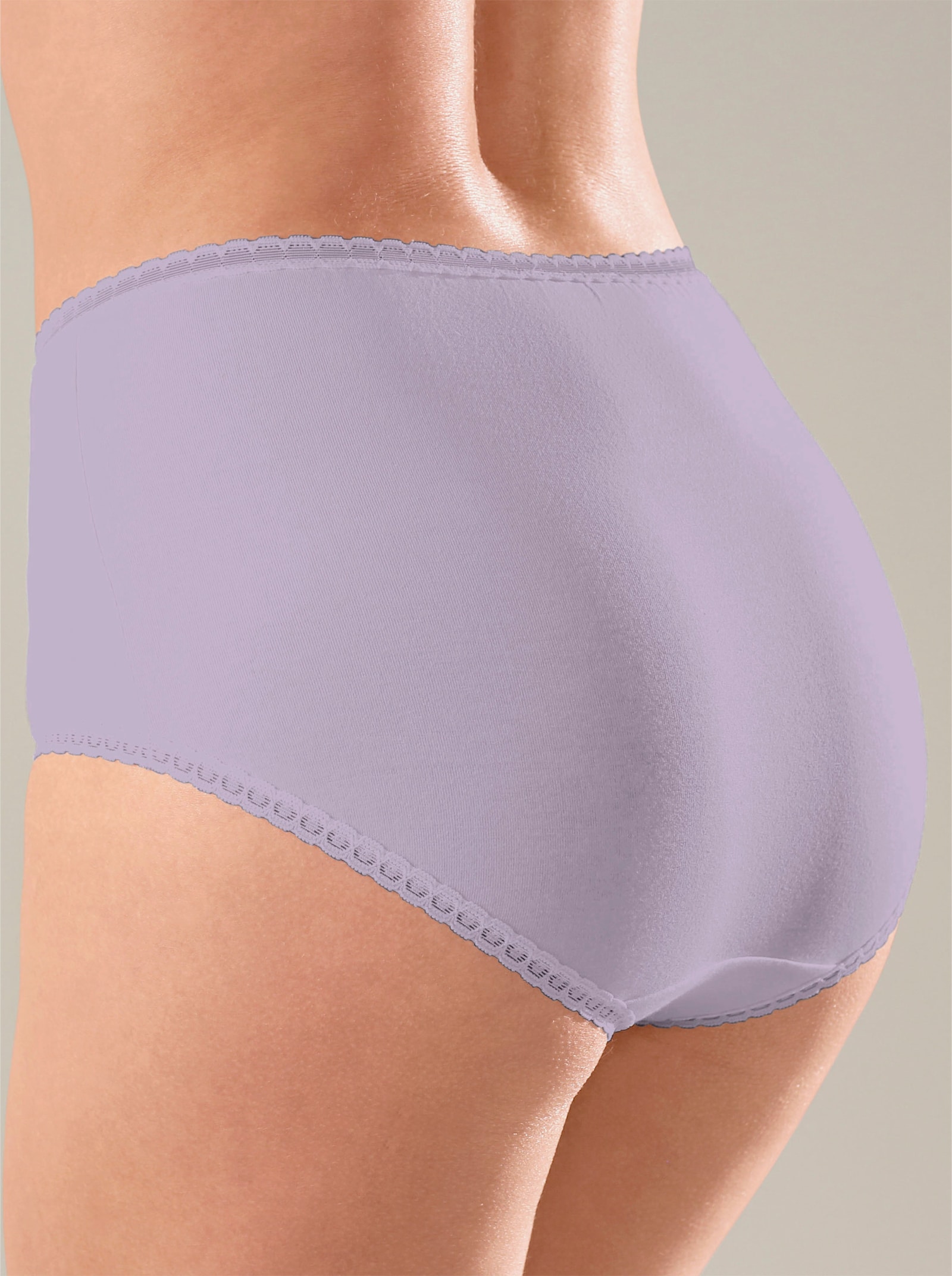 wäschepur Slipy, zvýšený pás, lesklé lemy - Biela + rôzne farby