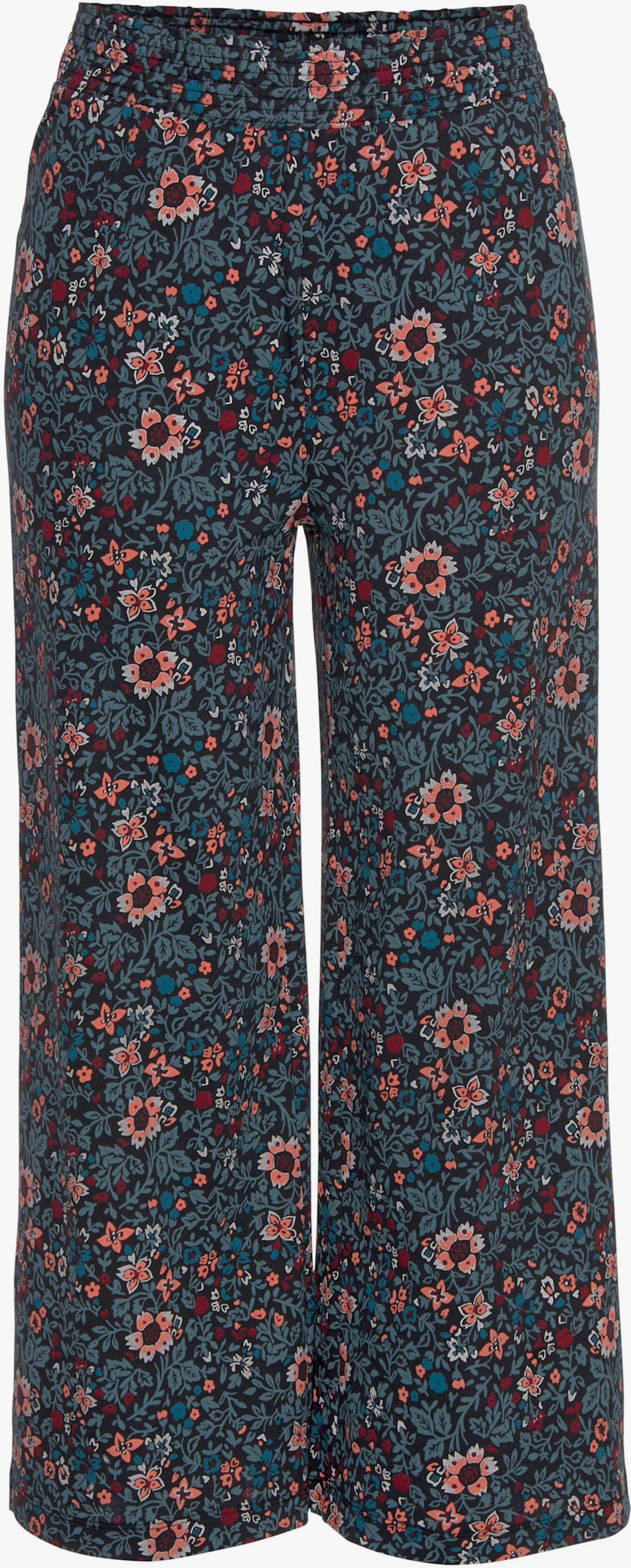 s.Oliver Pyjamahose - petrol-geblümt