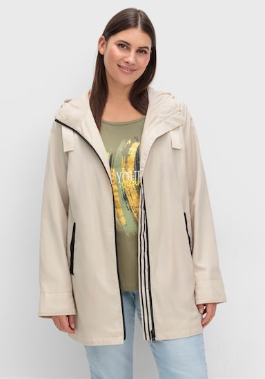 Jacke mit 2-Wege-Reißverschluss - sand