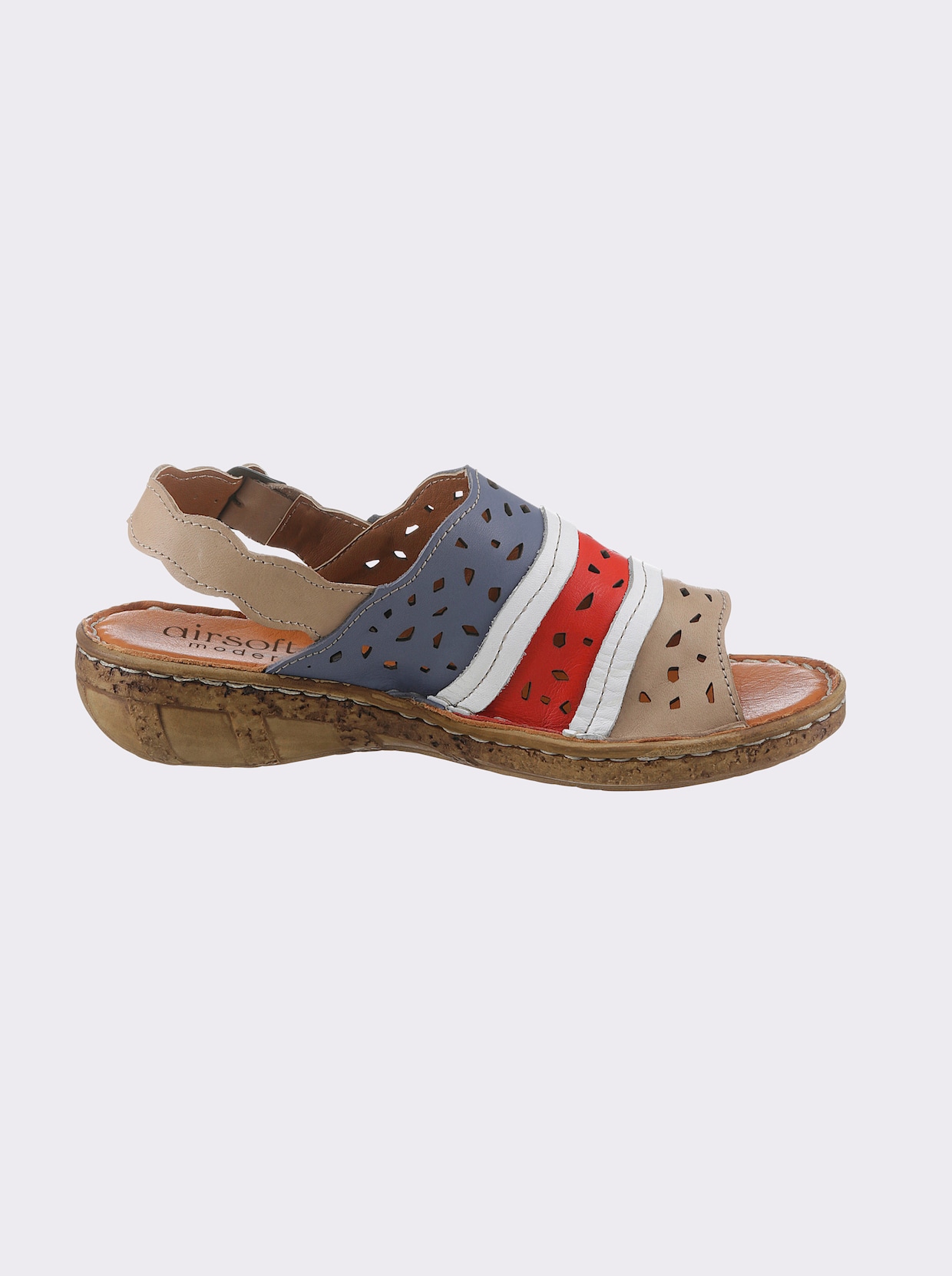 airsoft modern+ Sandalen - jeansblauw/rood