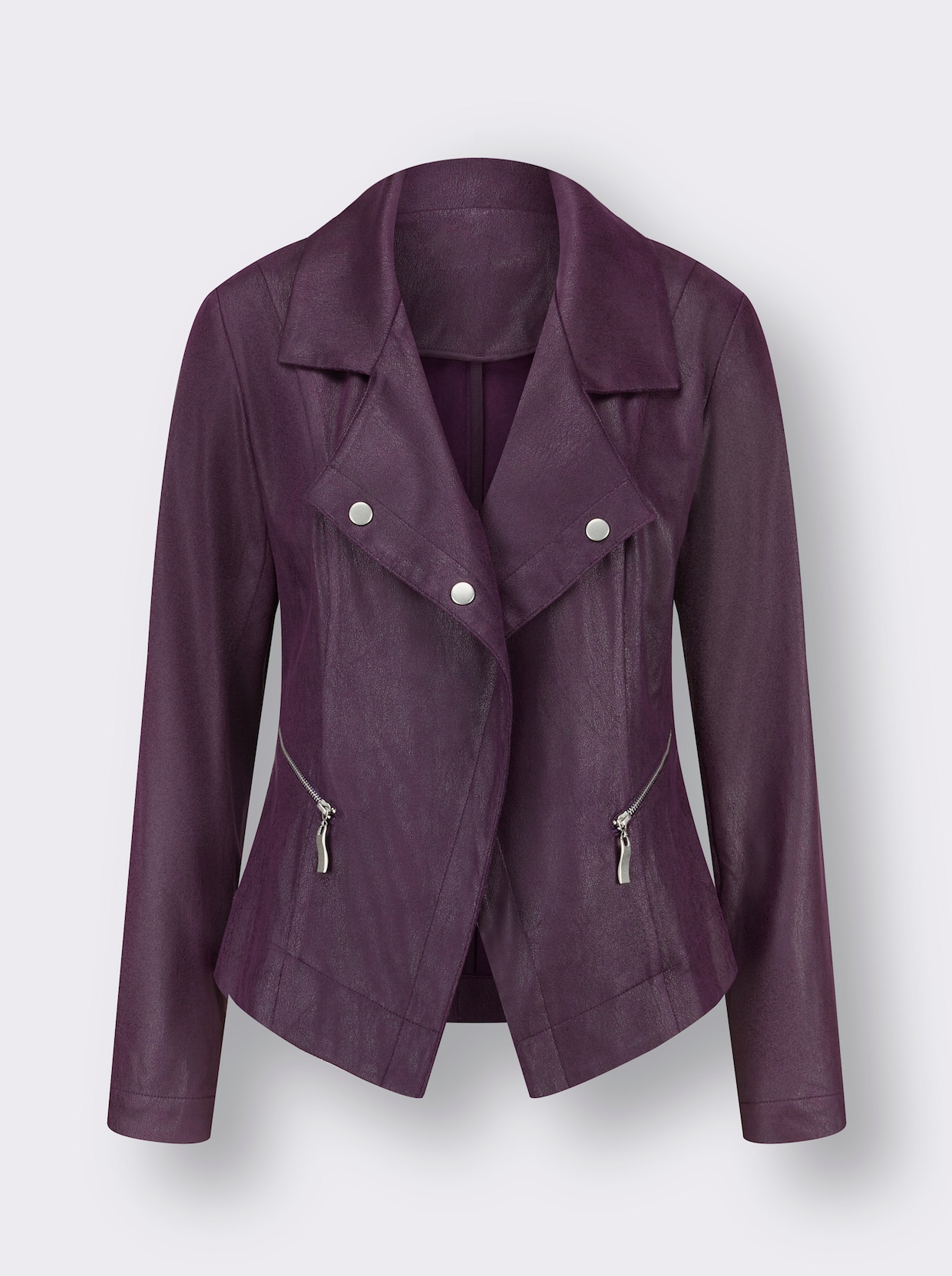 Blazer van imitatieleder - druif