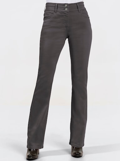 Bootcut-Jeans mit ausgestellten Beinen - anthrazit
