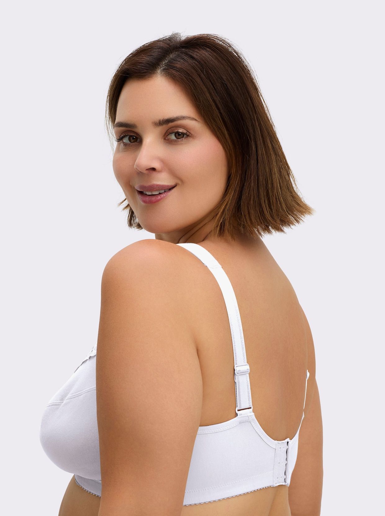 Miss Mary Entlastungs-BH ohne Bügel mit Spitzenstickerei - weiß