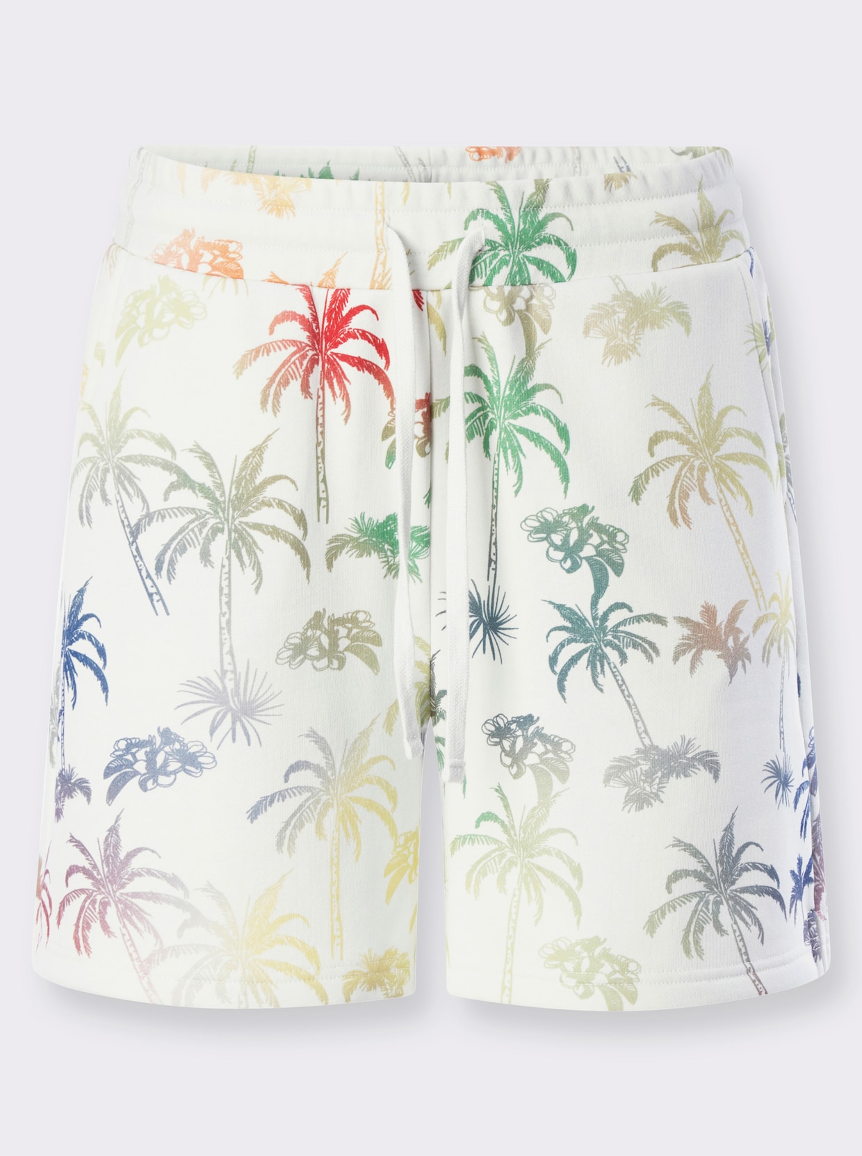 heine Sweatshorts - weiß-jeansblau-bedruckt
