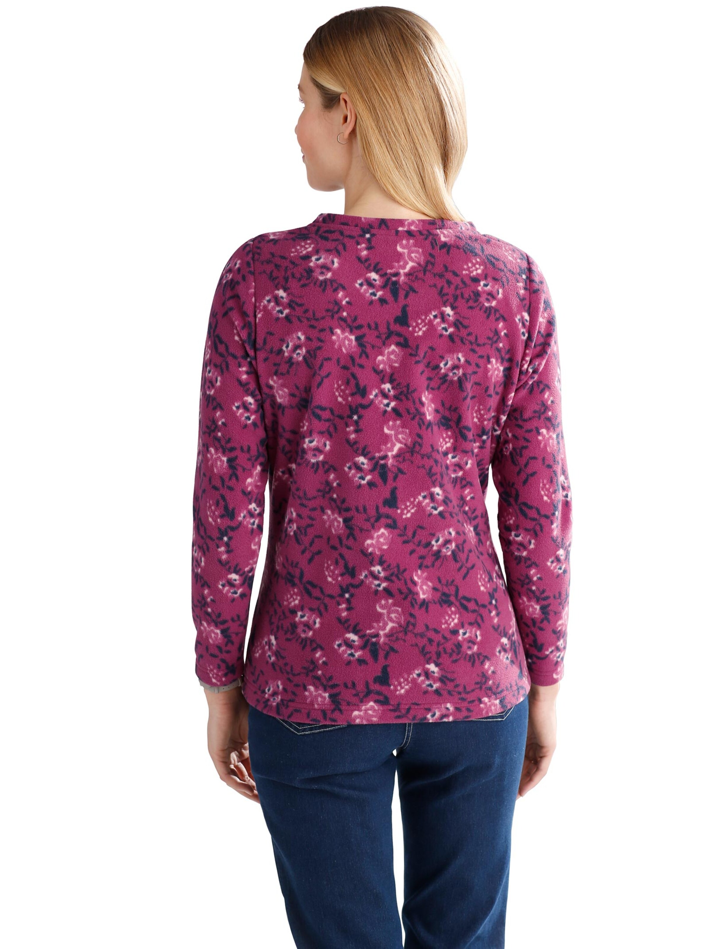 Fleece-Shirt - beere-bedruckt