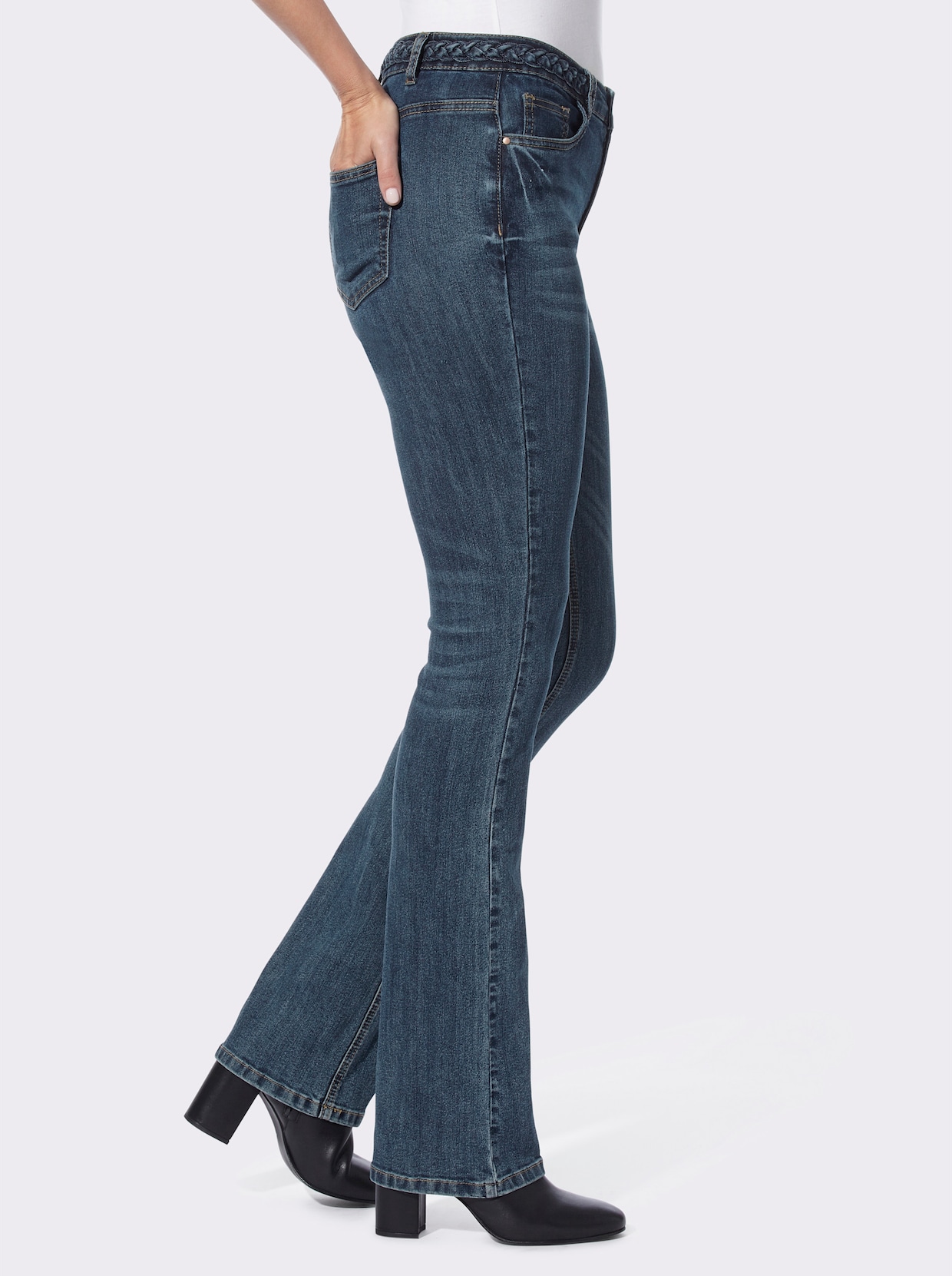 heine Bootcut-Jeans - blue-stone-washed