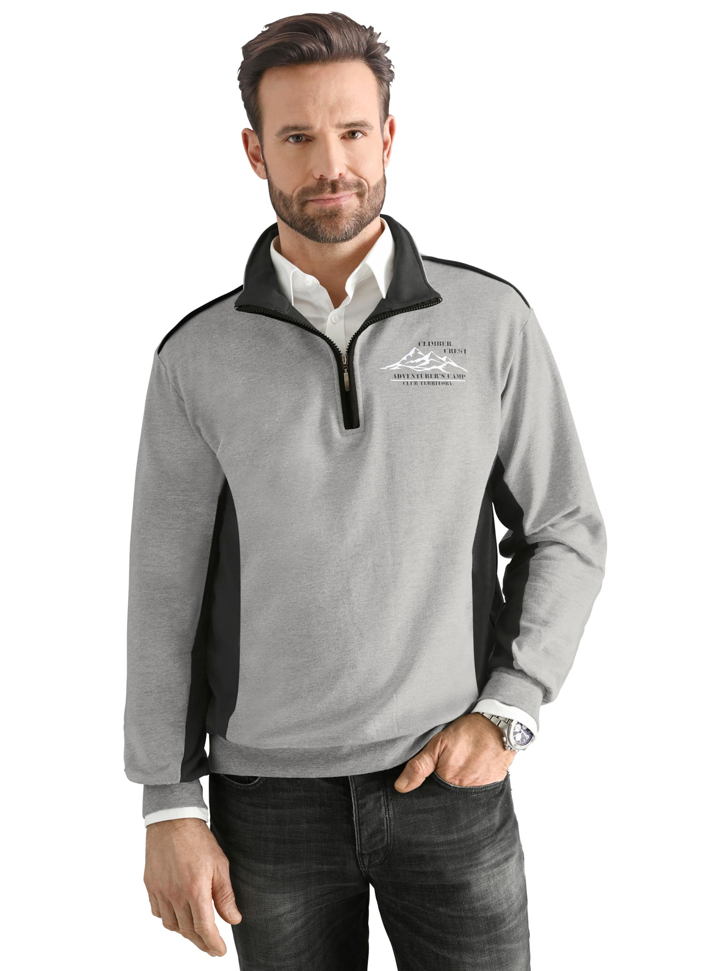 Sweatshirt - hellgrau-meliert