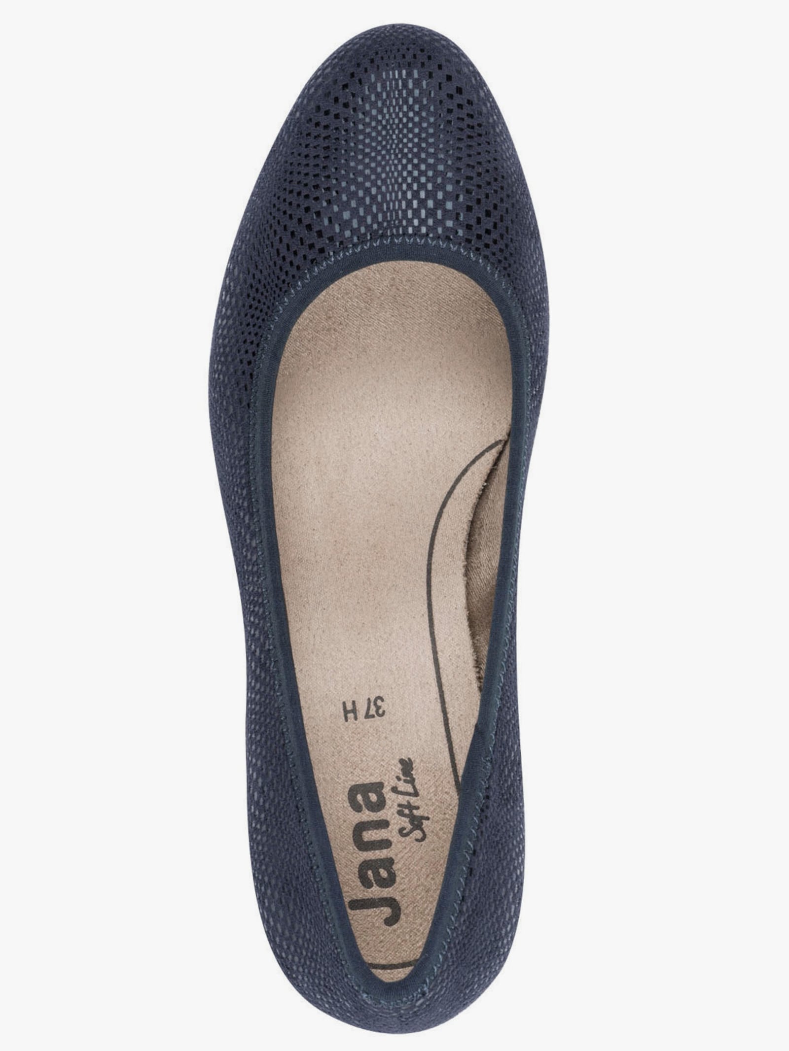 Jana Pumps mit Reptil-Prägung - nachtblau