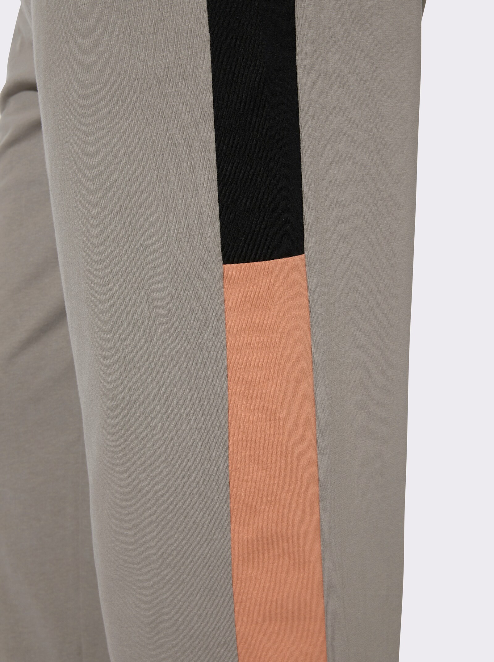 Freizeithose mit Galonstreifen - grau