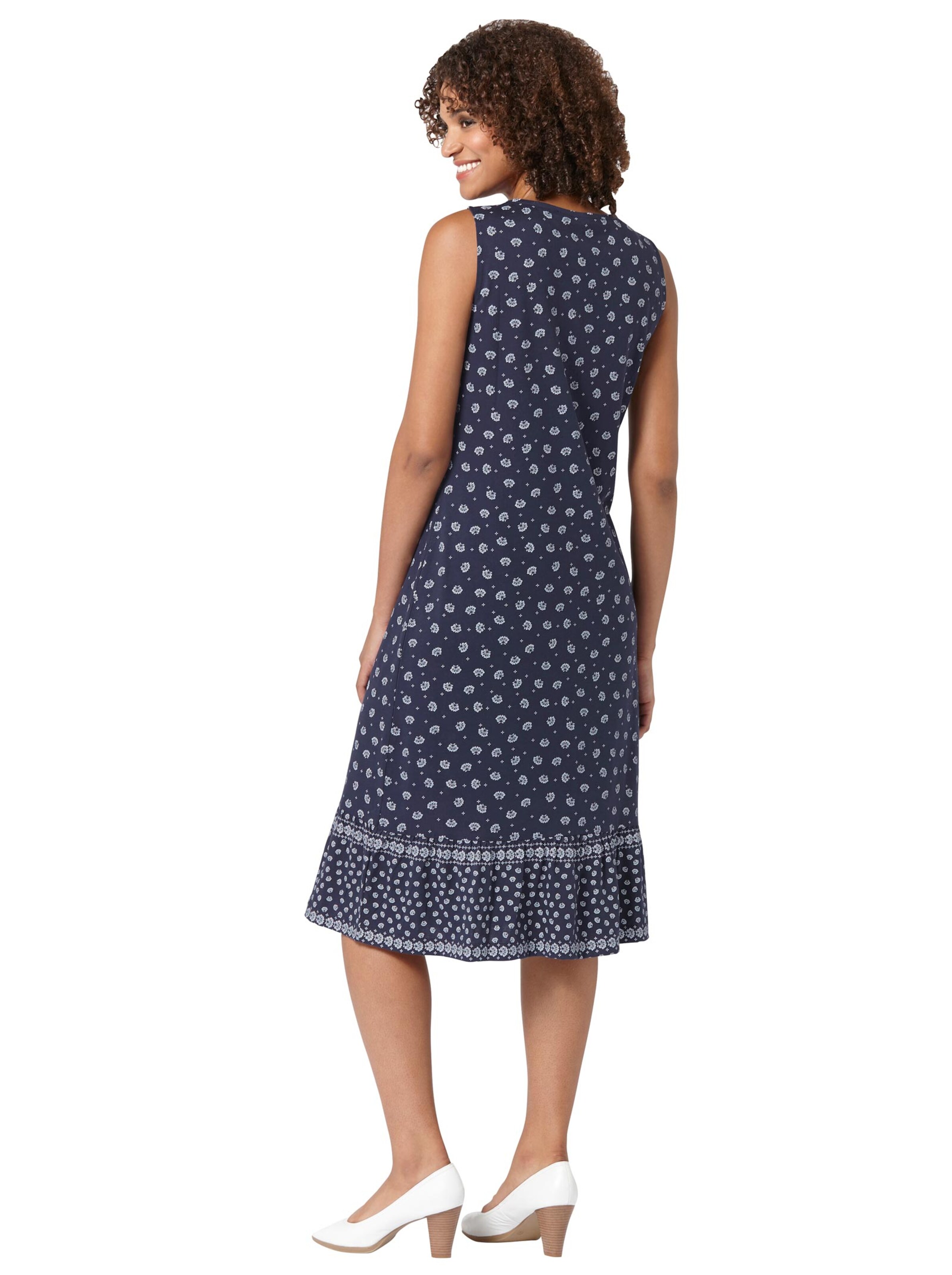 Kleid - marine-gemustert