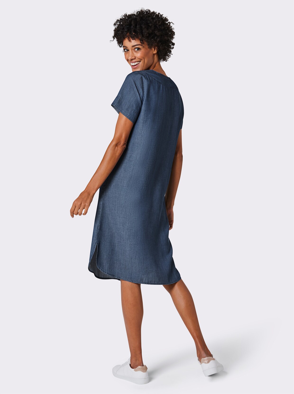 CREATION L PREMIUM Webkleid - blue-bleached