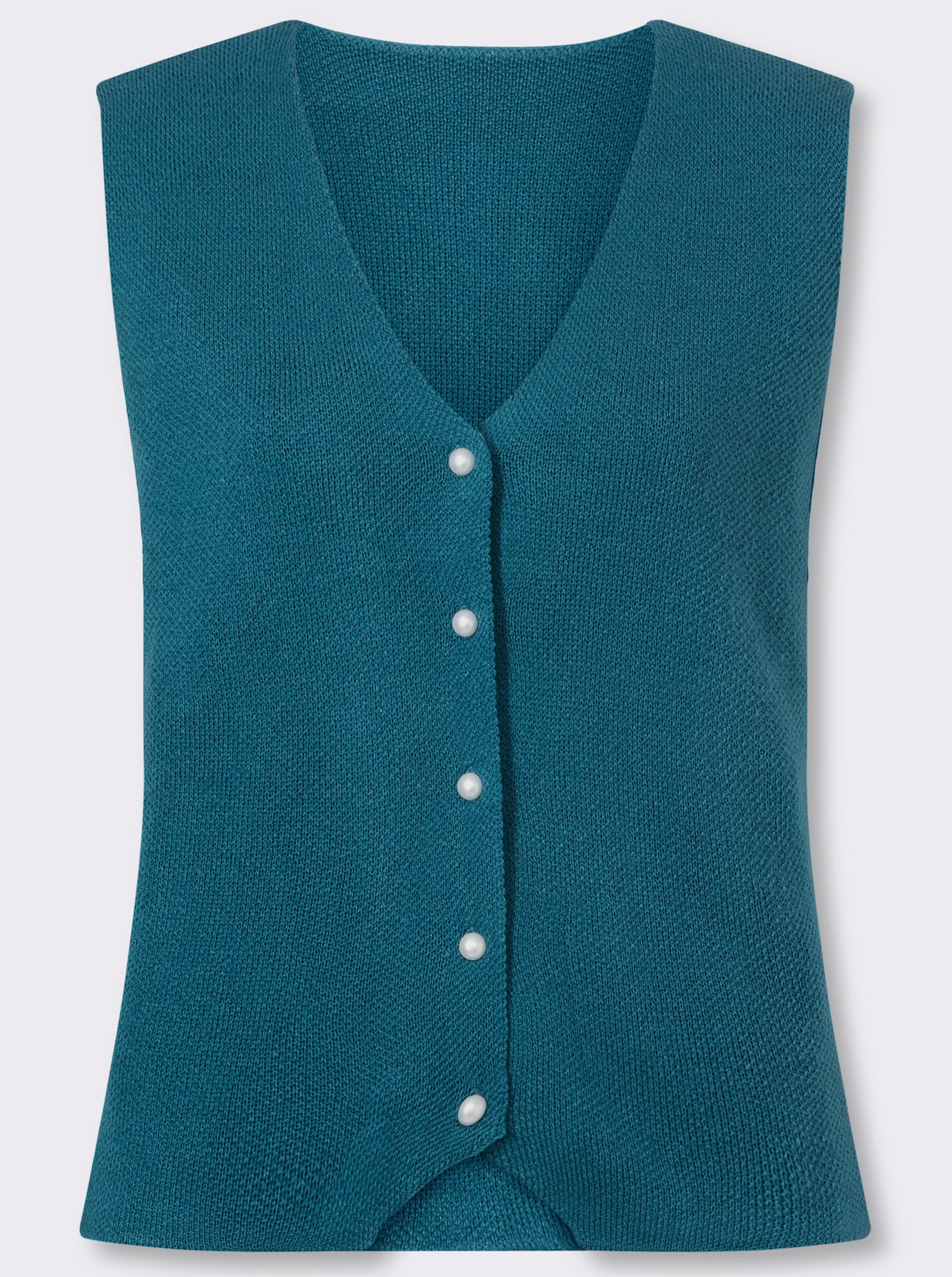 Strickweste mit Knöpfen in Perlen-Optik - aquapetrol