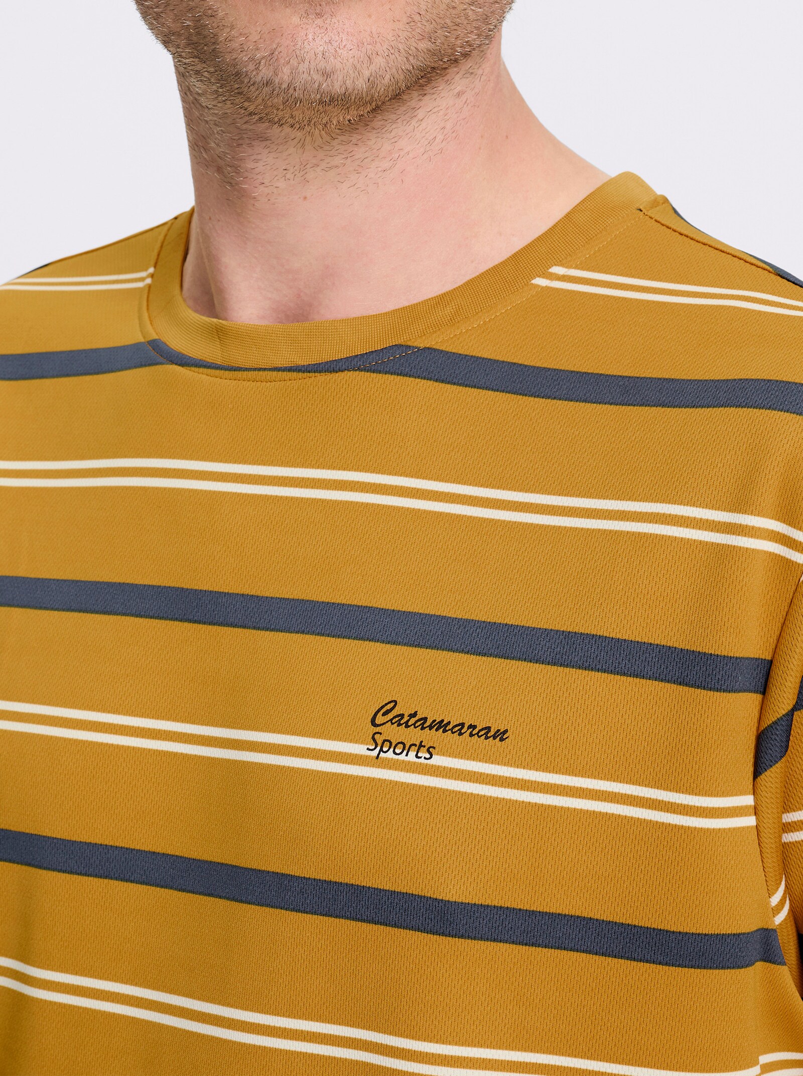 Catamaran Sports Funktionsshirt - ocker-gestreift