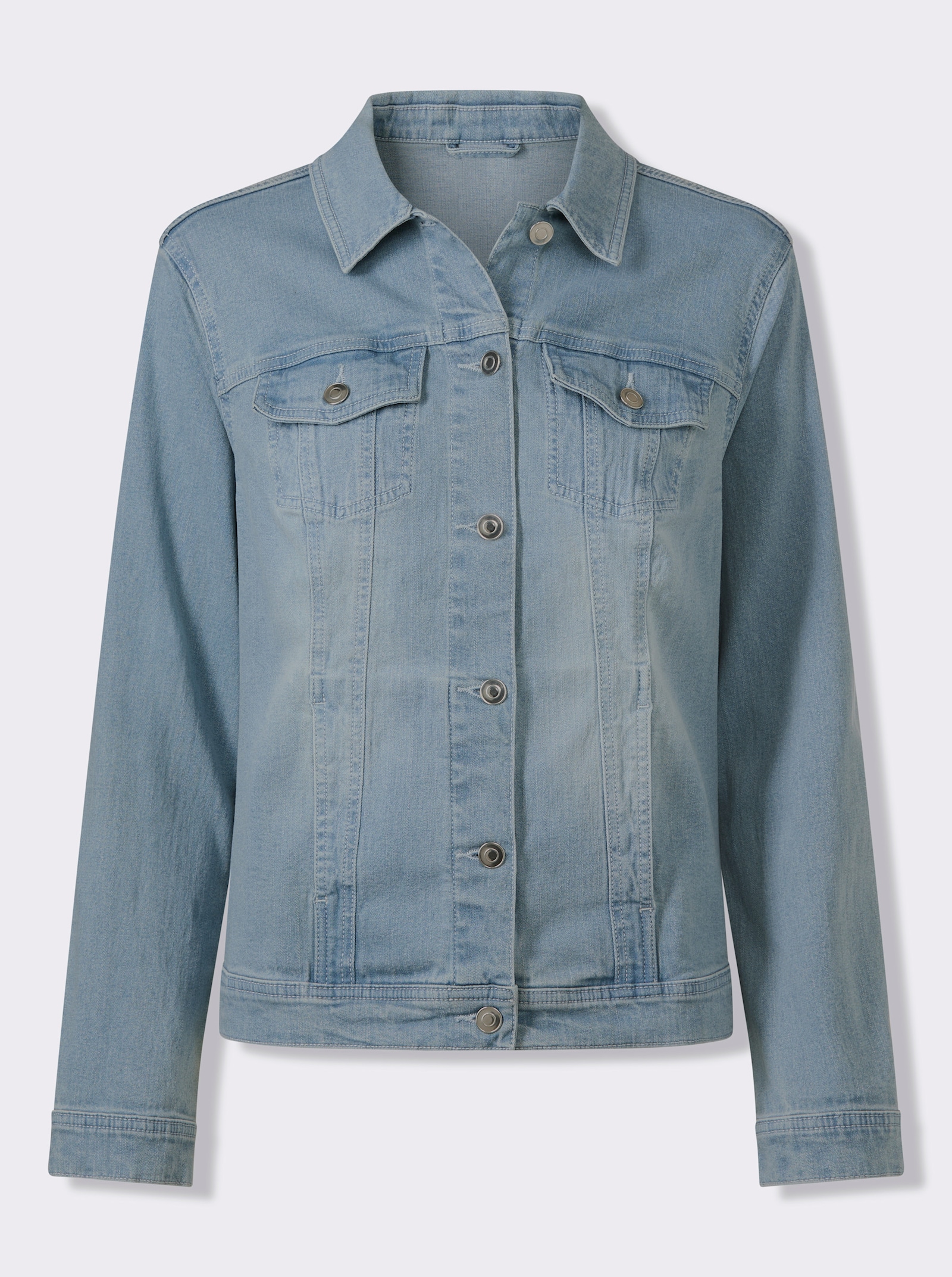 Jeansjacke aus weichem Denim - blue-bleached