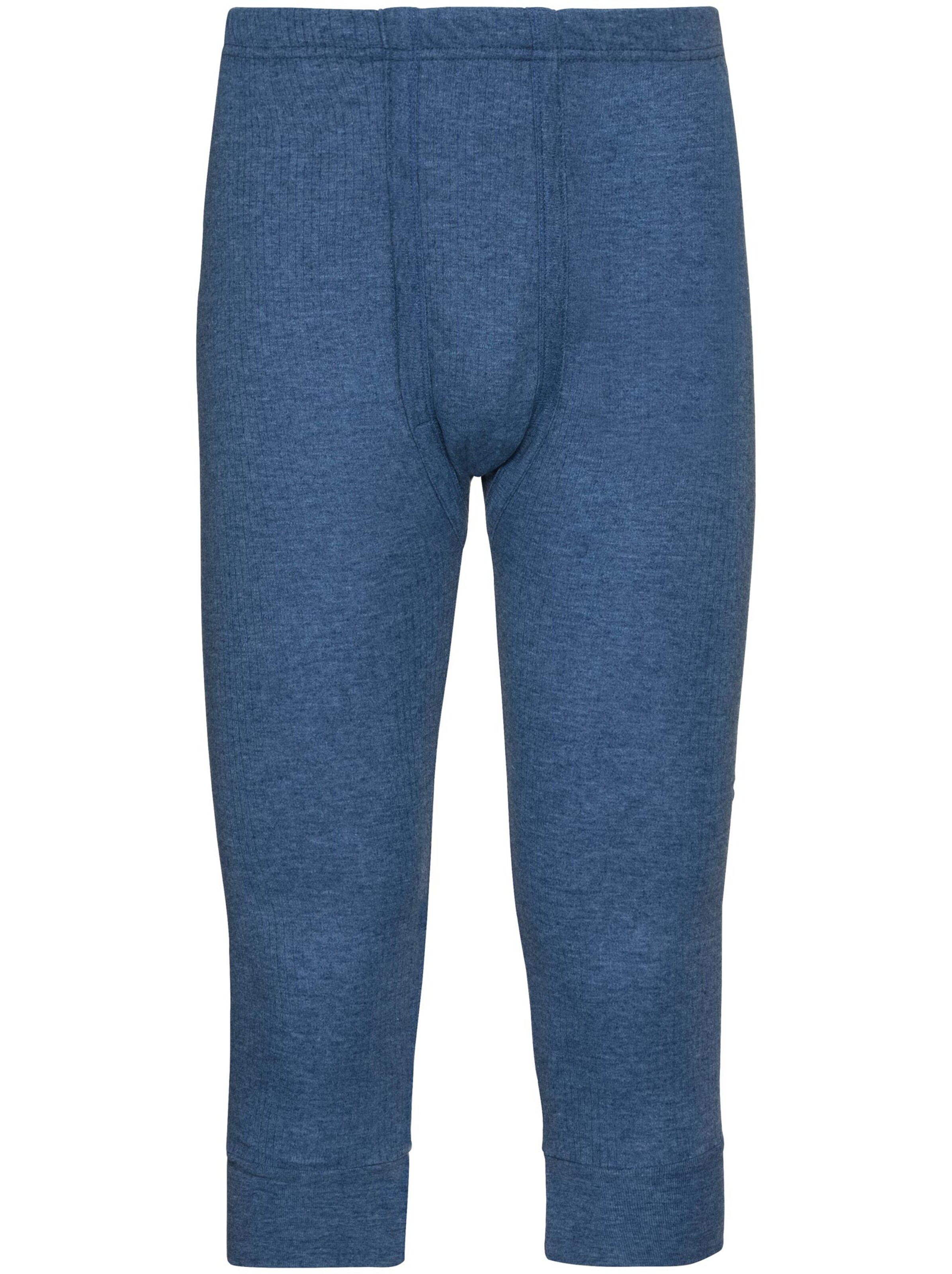 Hose 3/4-lang - blau-meliert