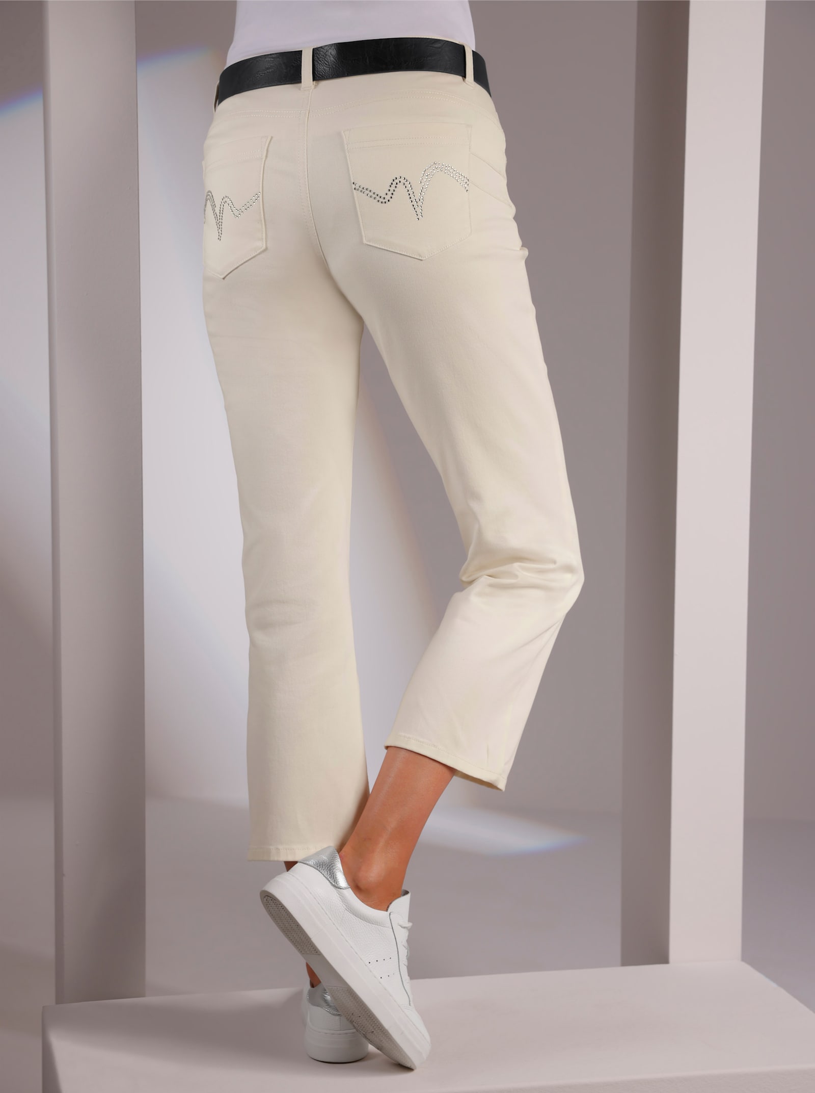 heine 5-Pocket-Hose Slim Fit - ecru