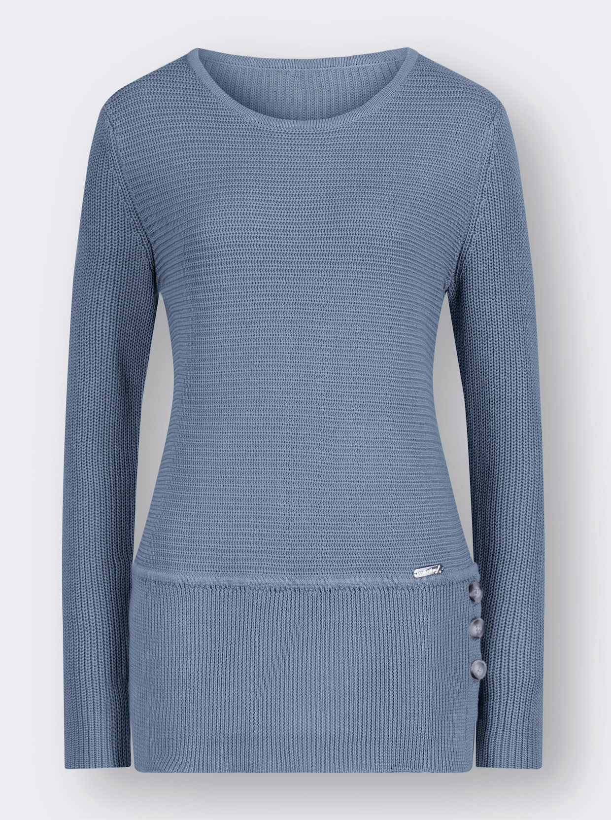 Pull encolure ronde - bleu