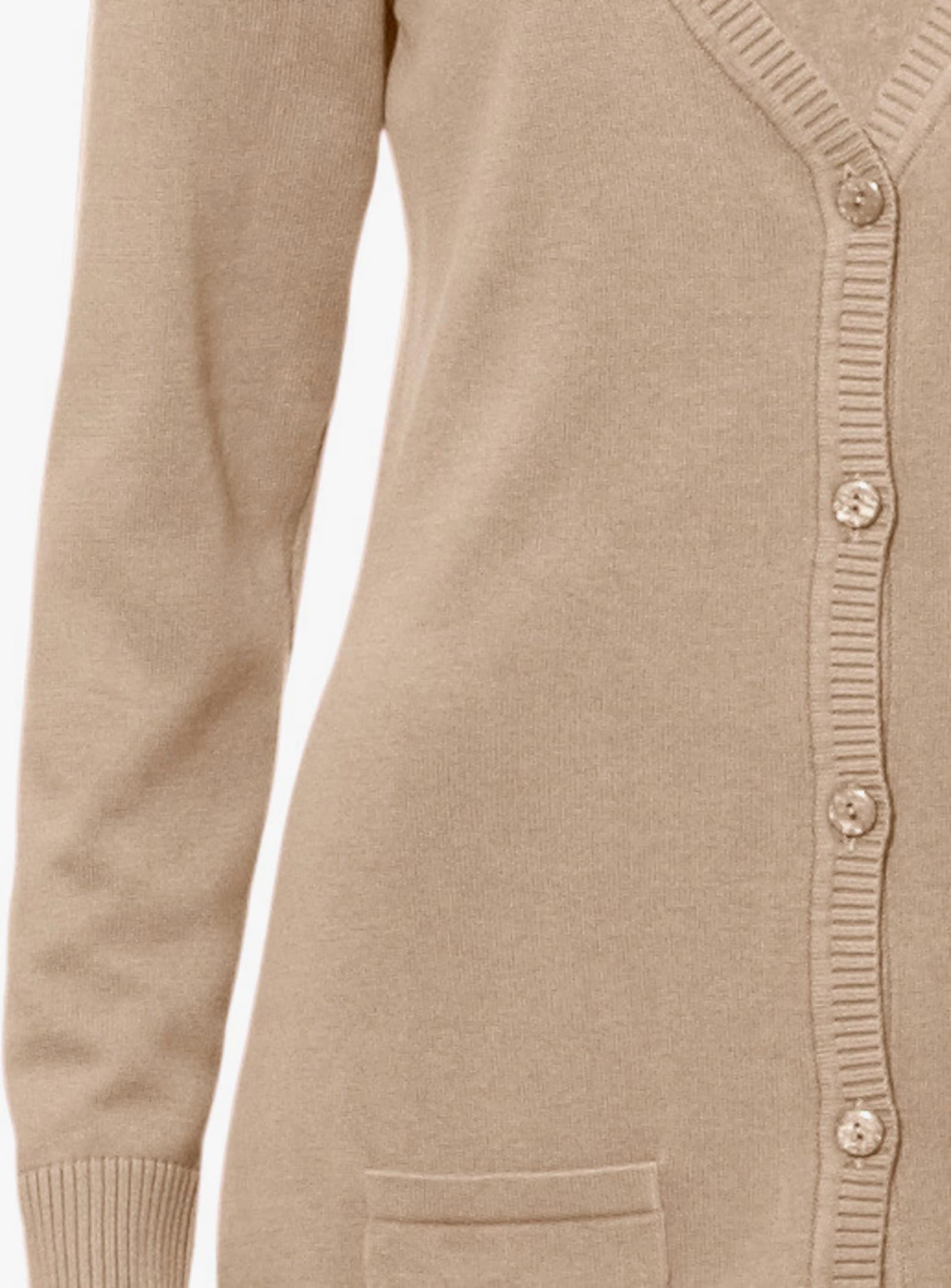 heine Feinstrickjacke mit Taschen - beige