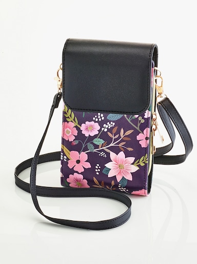 Handtasche - schwarz-gemustert