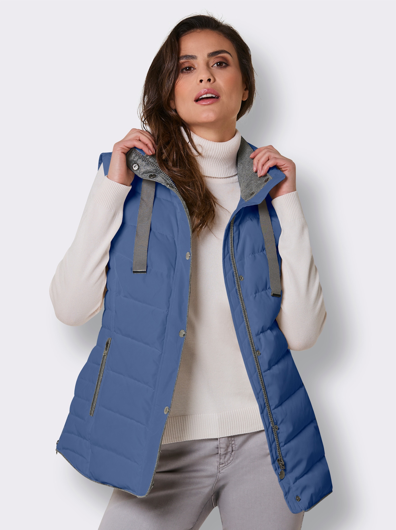 CREATION L PREMIUM Daunenjacke mit Westen-Funktion - jeansblau