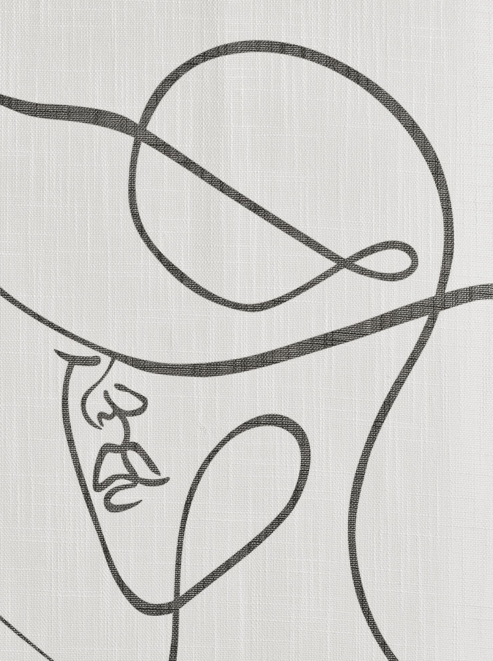 heine home schuifgordijn - wit/zwart