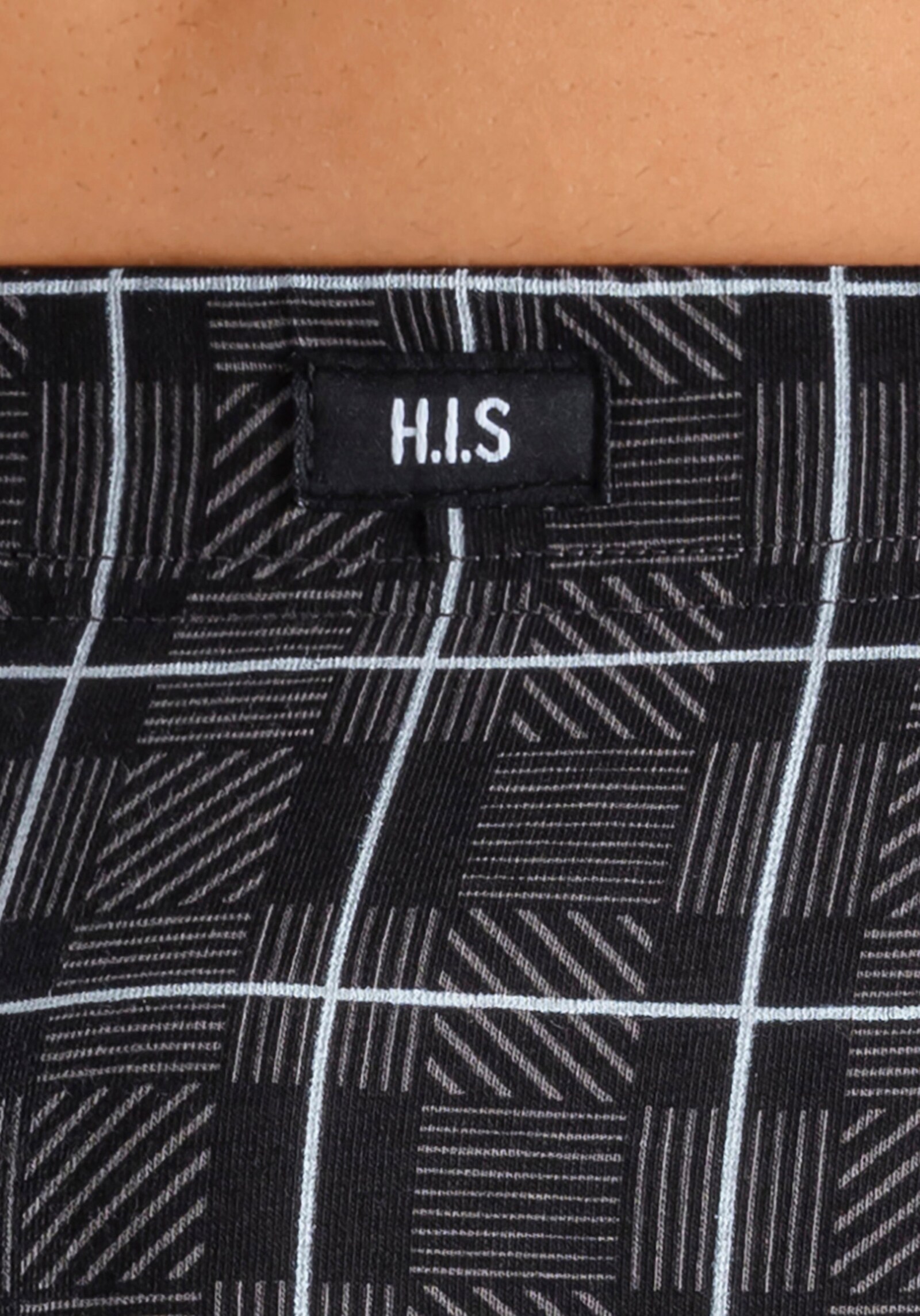 H.I.S Hipster - antraciet/zwart/grijs/strepen/ruit