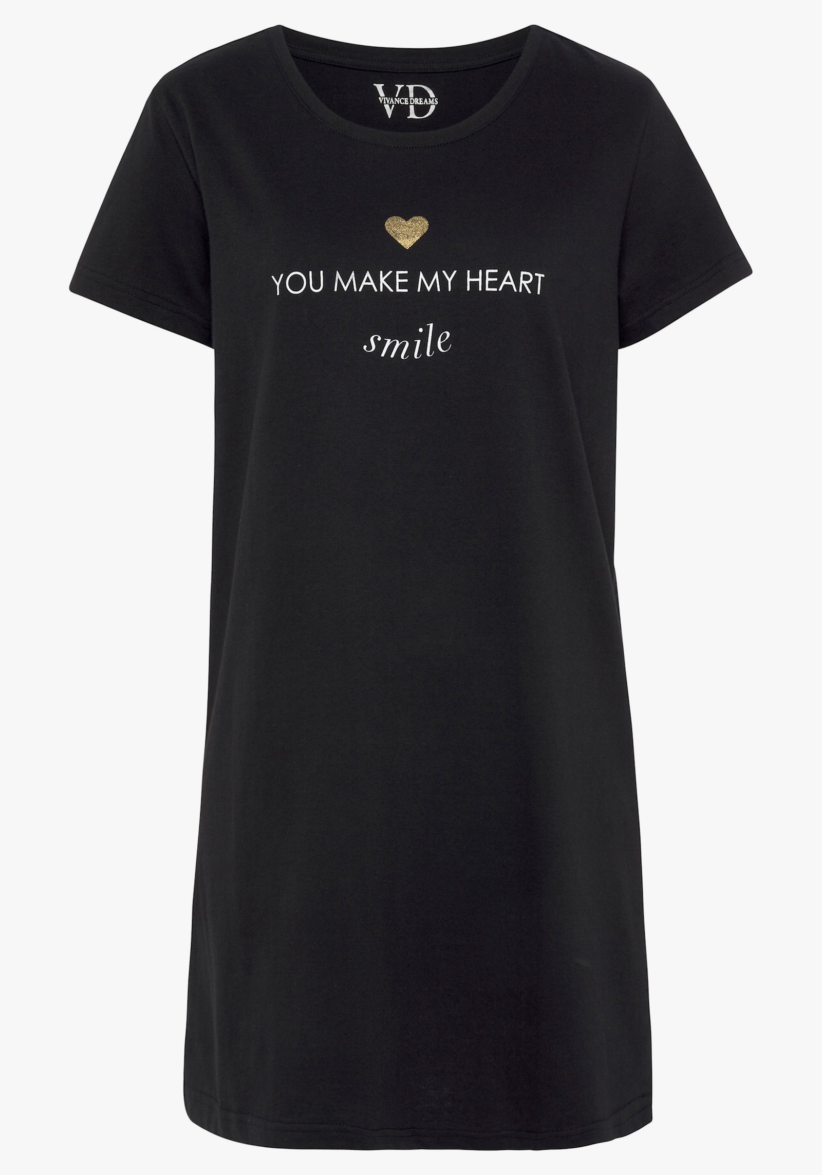 Vivance Dreams Sleepshirt - schwarz