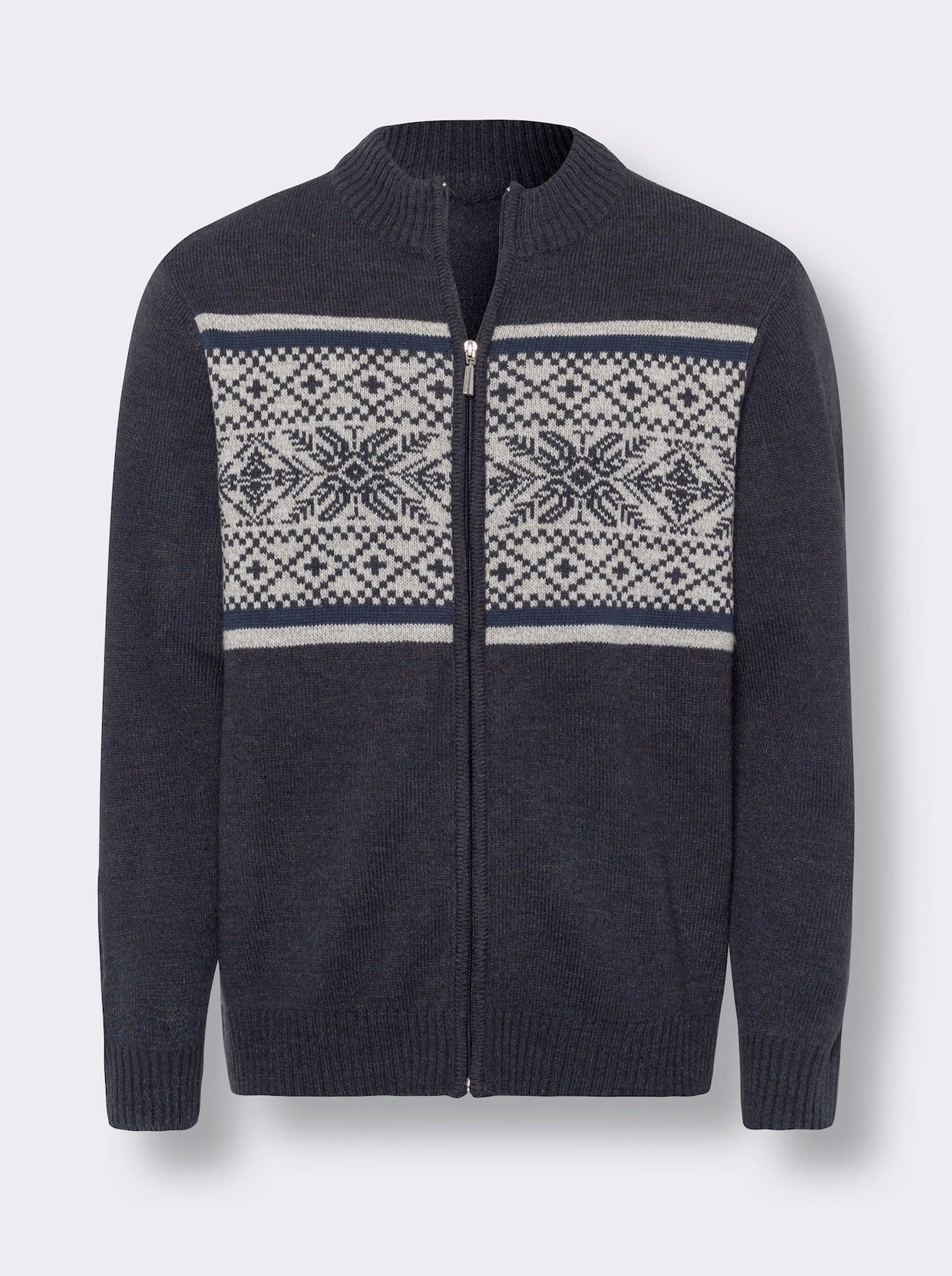 Vest - marine/steengrijs gemêleerd