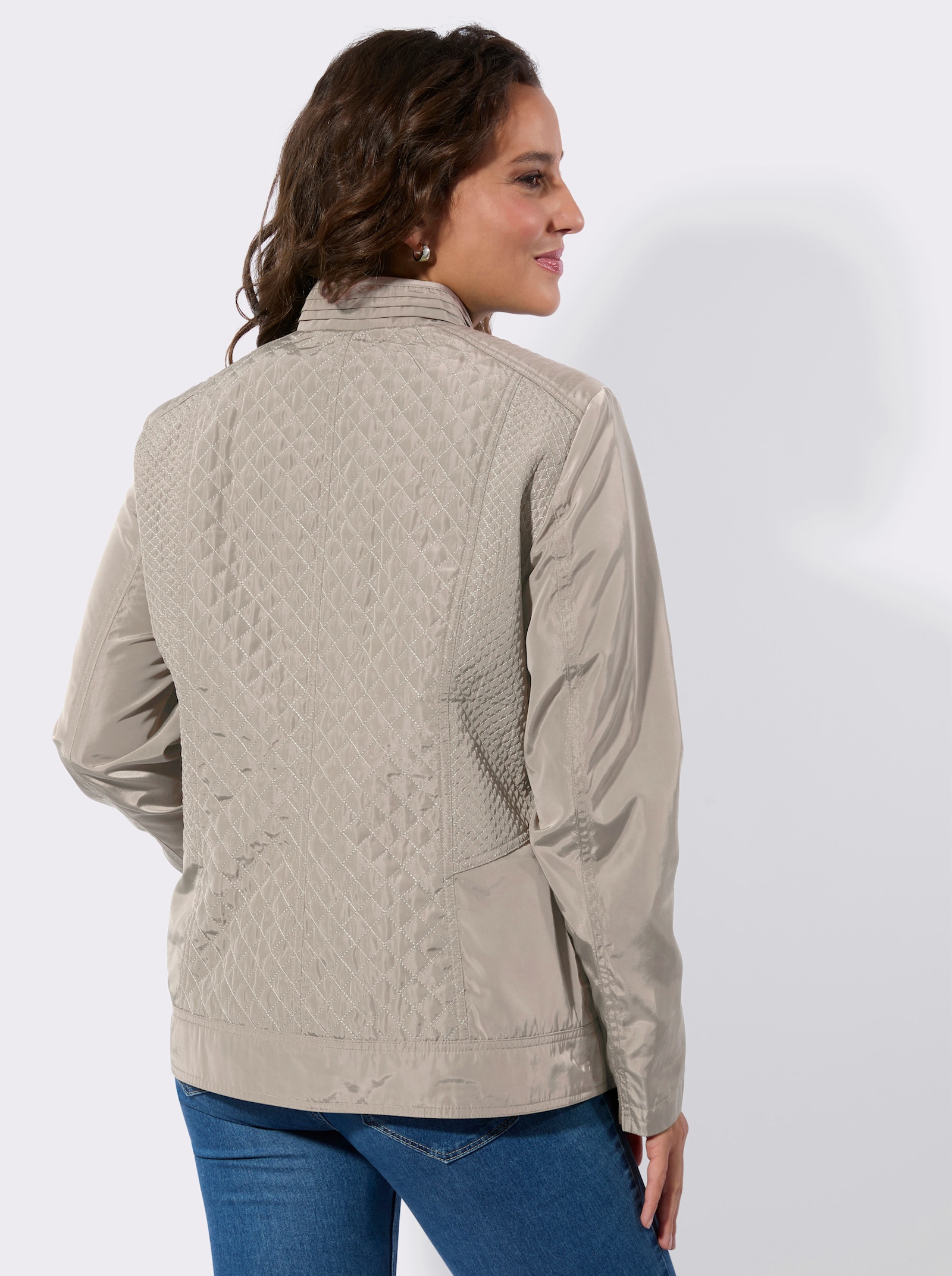 Veste matelassée avec poches à glissière invisibles - beige