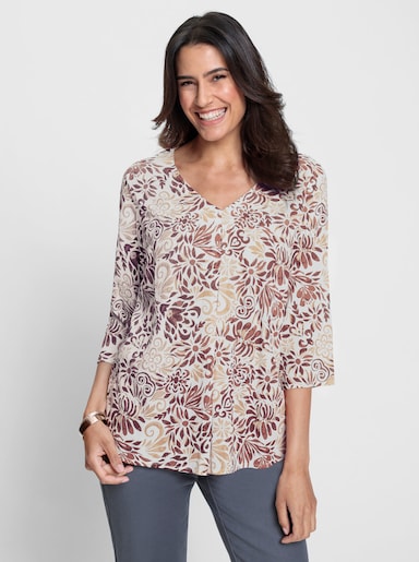 Blouse met print - beige/zand bedrukt