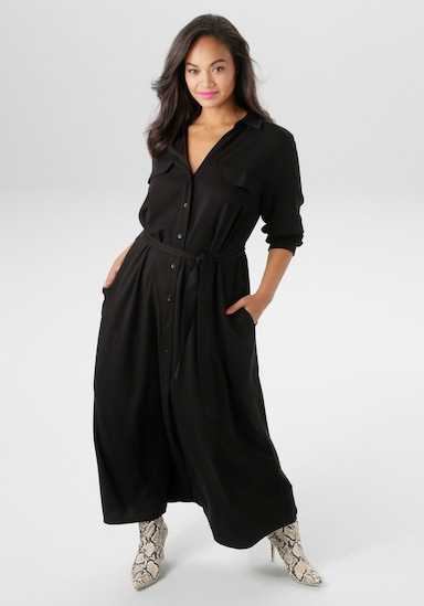 Aniston PLUS Blusenkleid - schwarz
