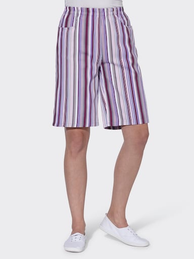 Bermudas mit Rundum-Dehnbund - beere-gestreift