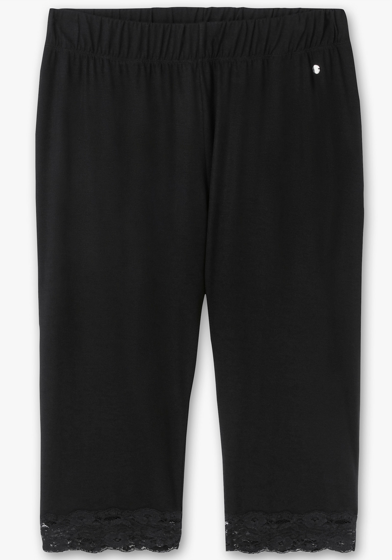 sheego Shirt und Leggings im Set - schwarz-weiß