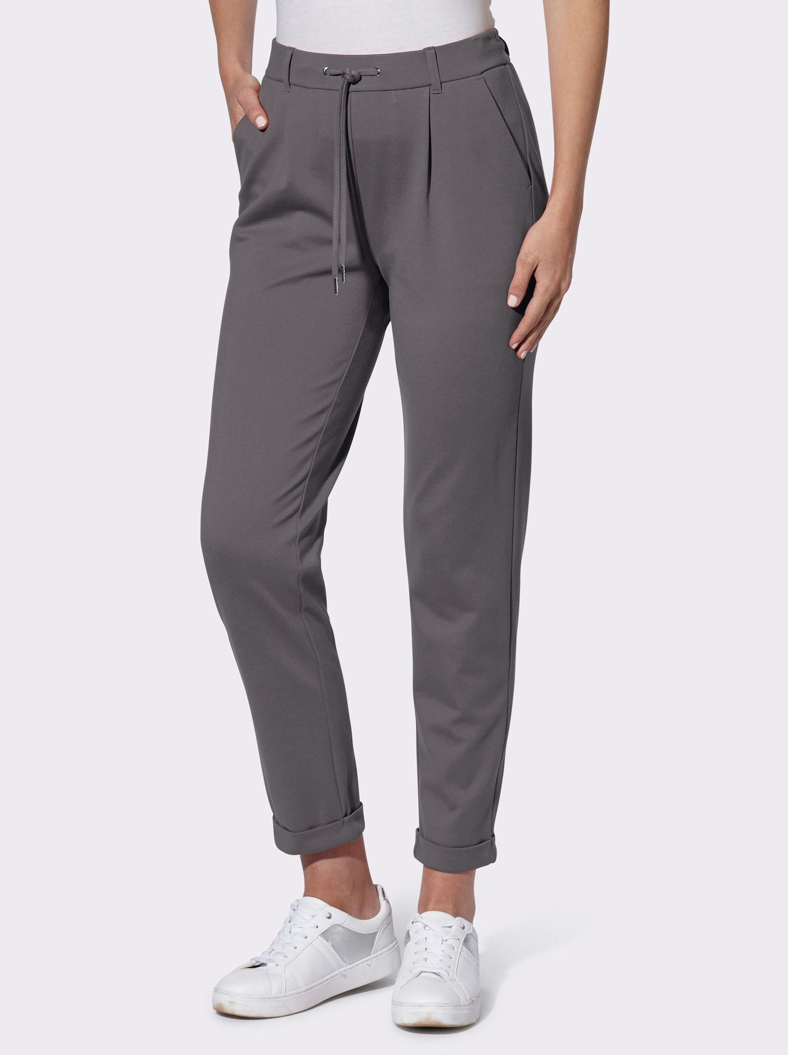 Jogg Pants in Interlock-Qualität - anthrazit