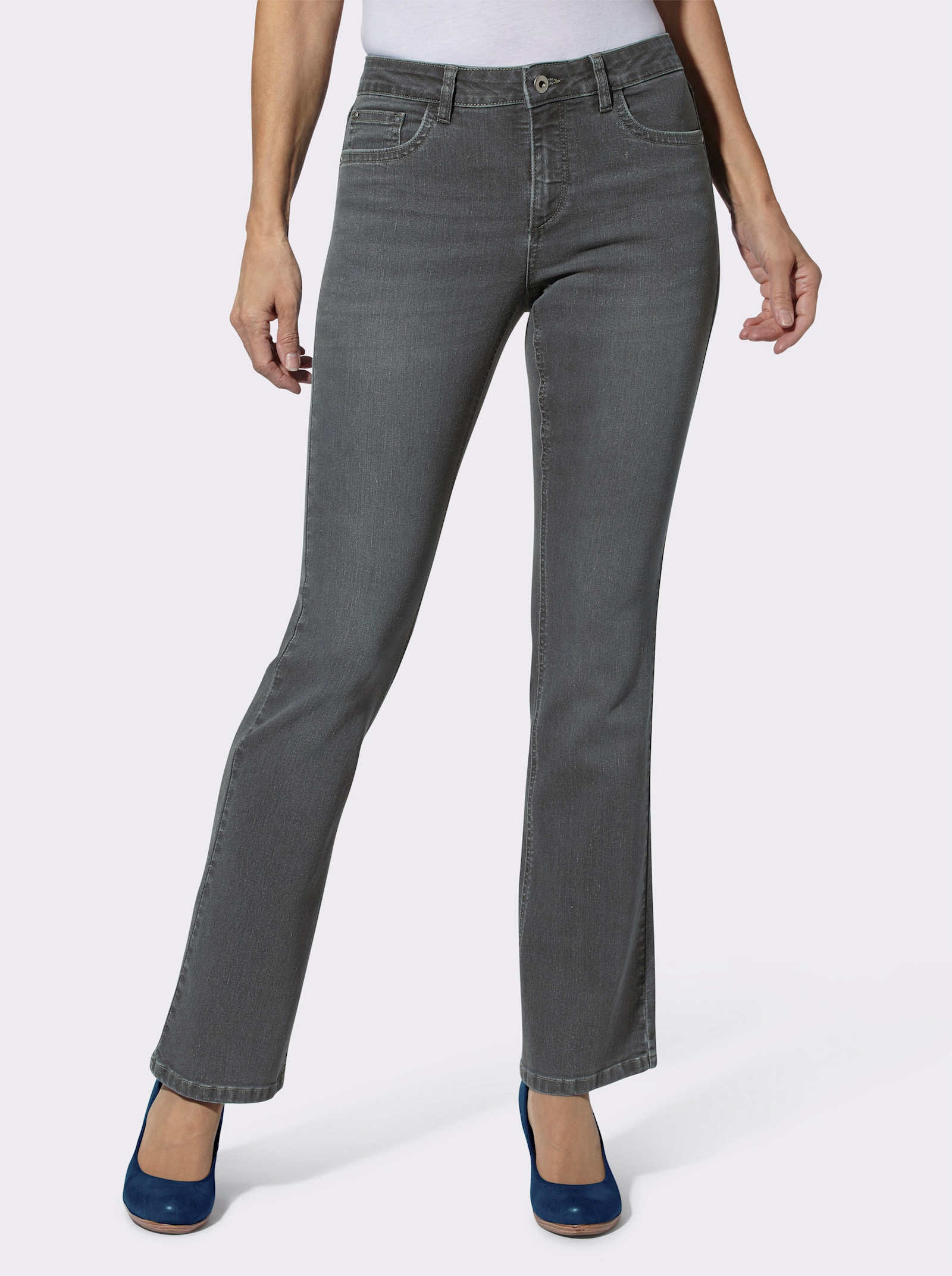 Jeans in formstabiler Stretch-Qualität - grey-denim