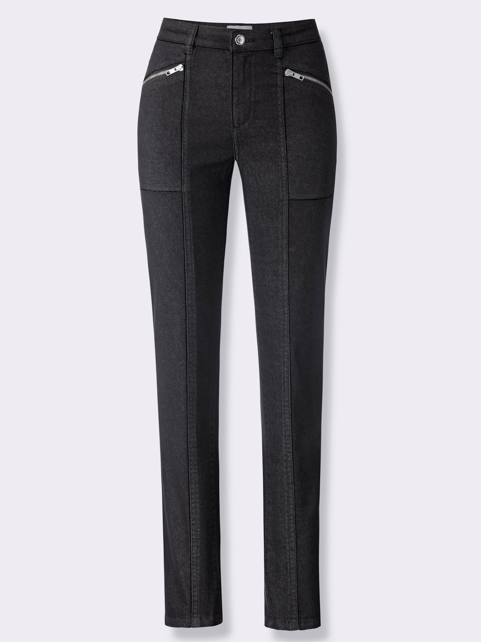 heine Hose mit Zippertaschen - schwarz