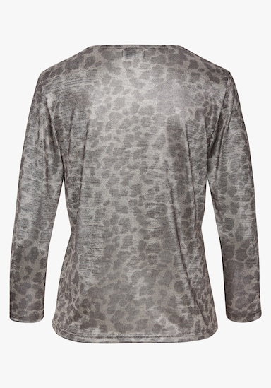 LASCANA 3/4-Arm-Shirt - khaki-goldfarben bedruckt