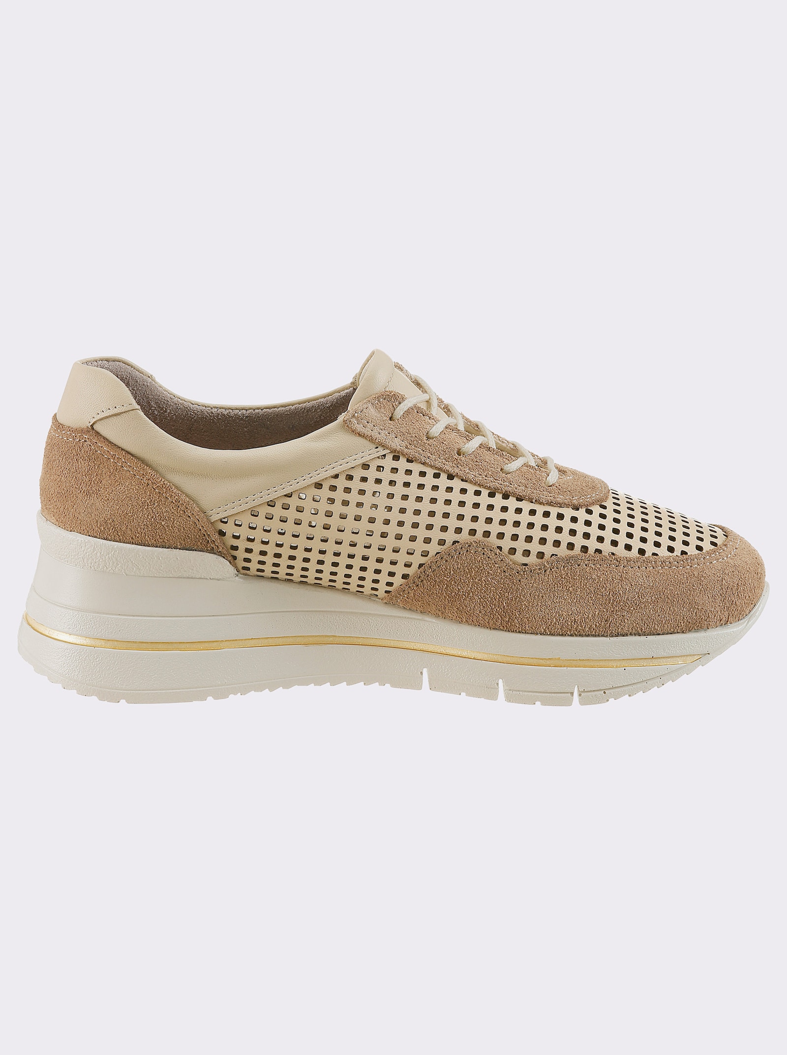 Gemini Sneaker mit Veloursleder - beige