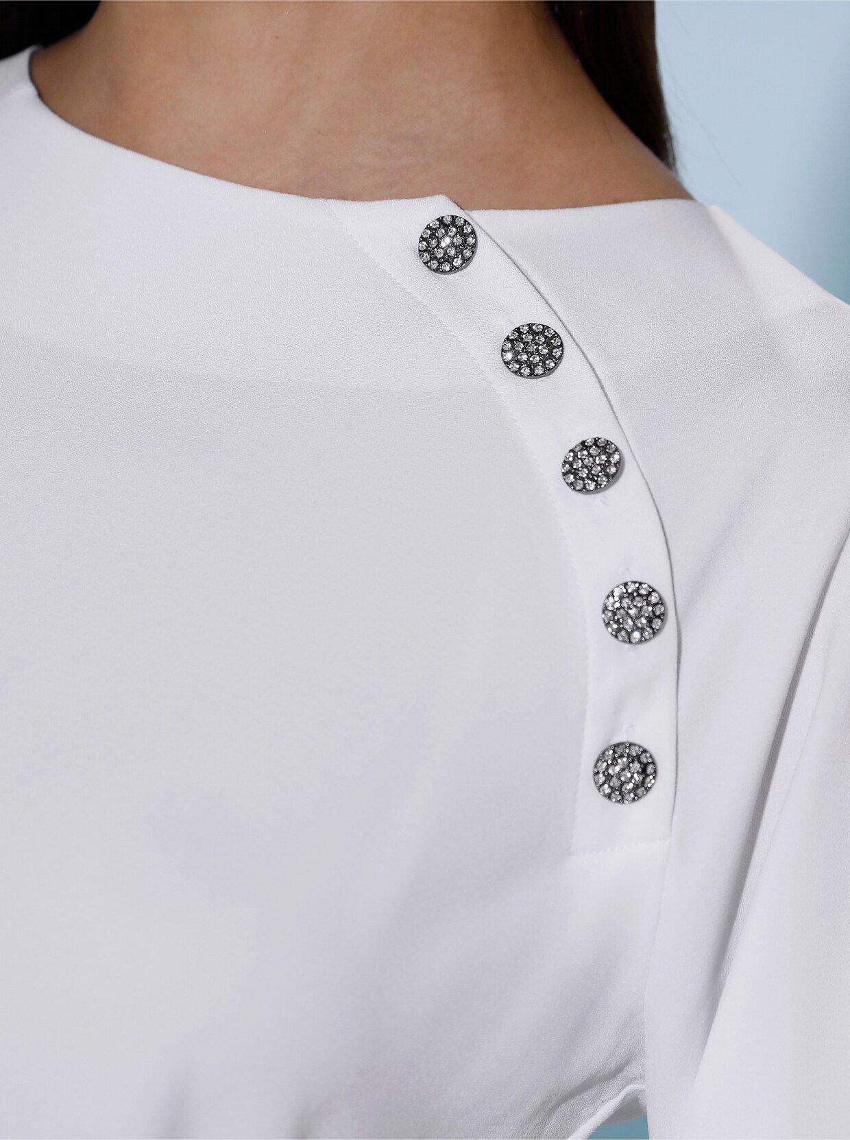 Blouse met lange mouwen - ecru