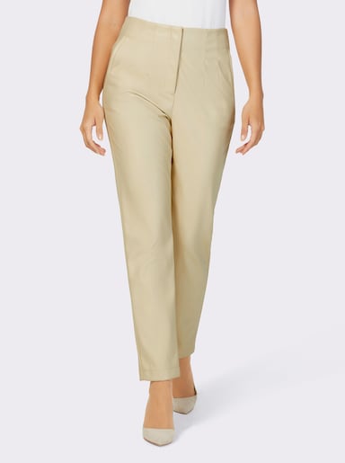 Pantalon en imitation cuir - sable