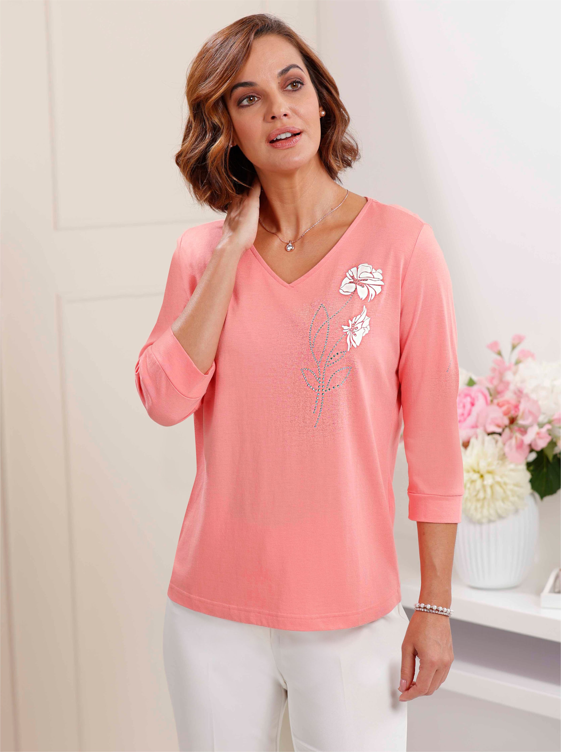 Witt Damen Shirt, flamingo