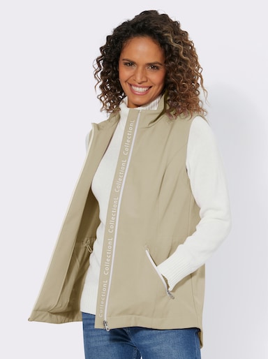 Softshell-gilet - zand