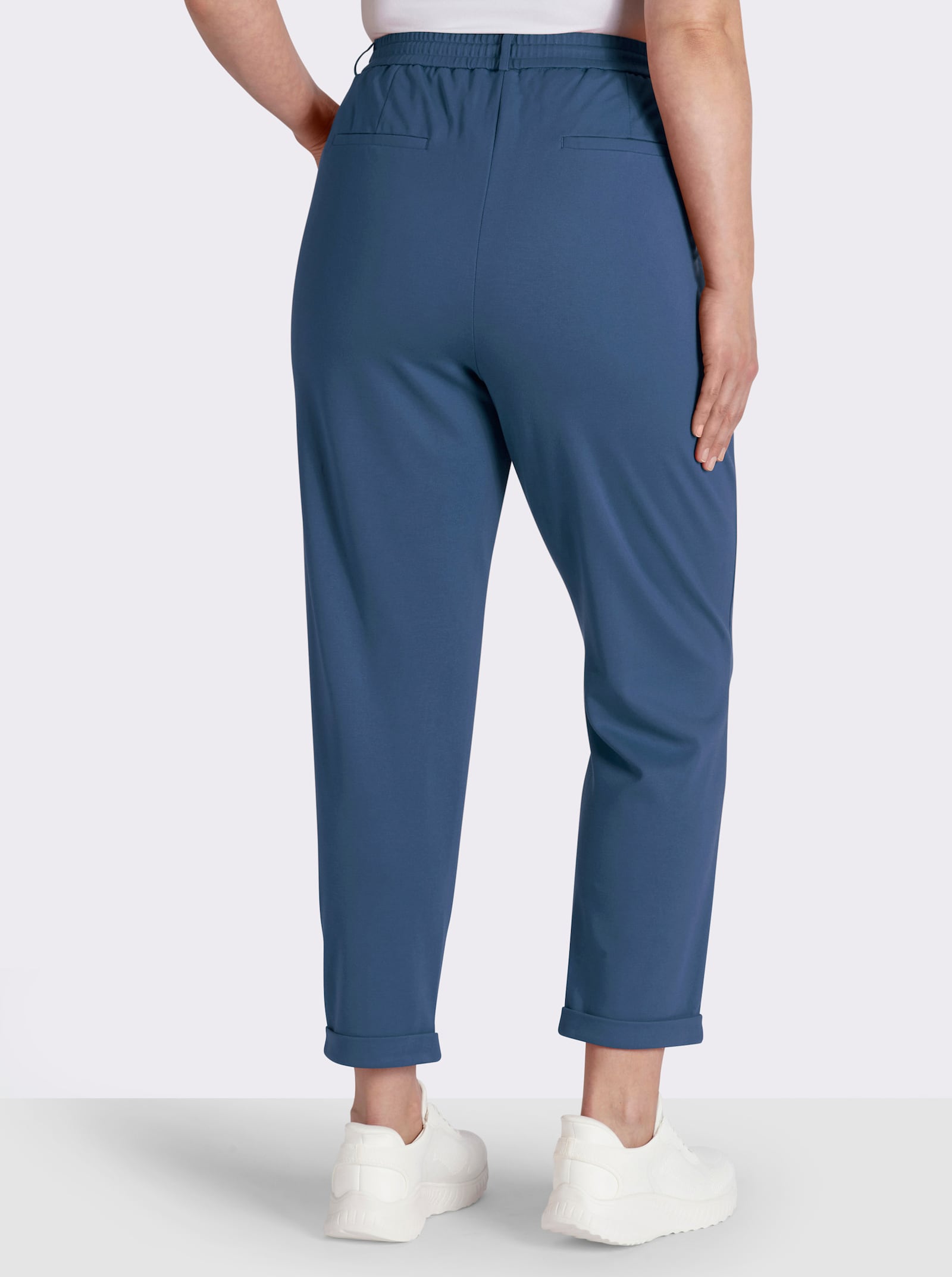 Jogg Pants in Interlock-Qualität - jeansblau