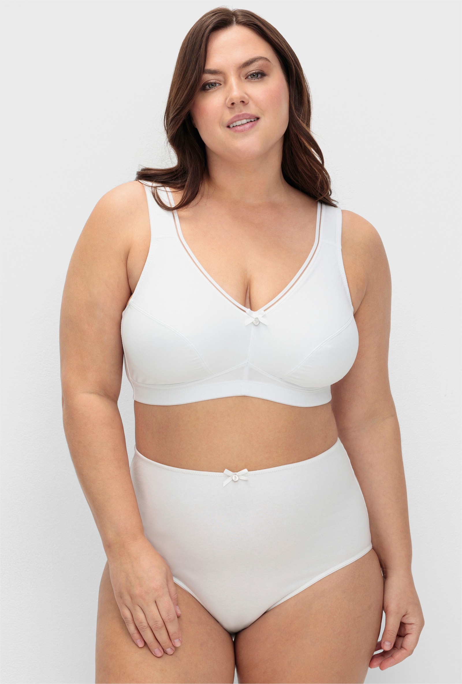 sheego Entlastungs-BH im Doppelpack - schwarz+weiß