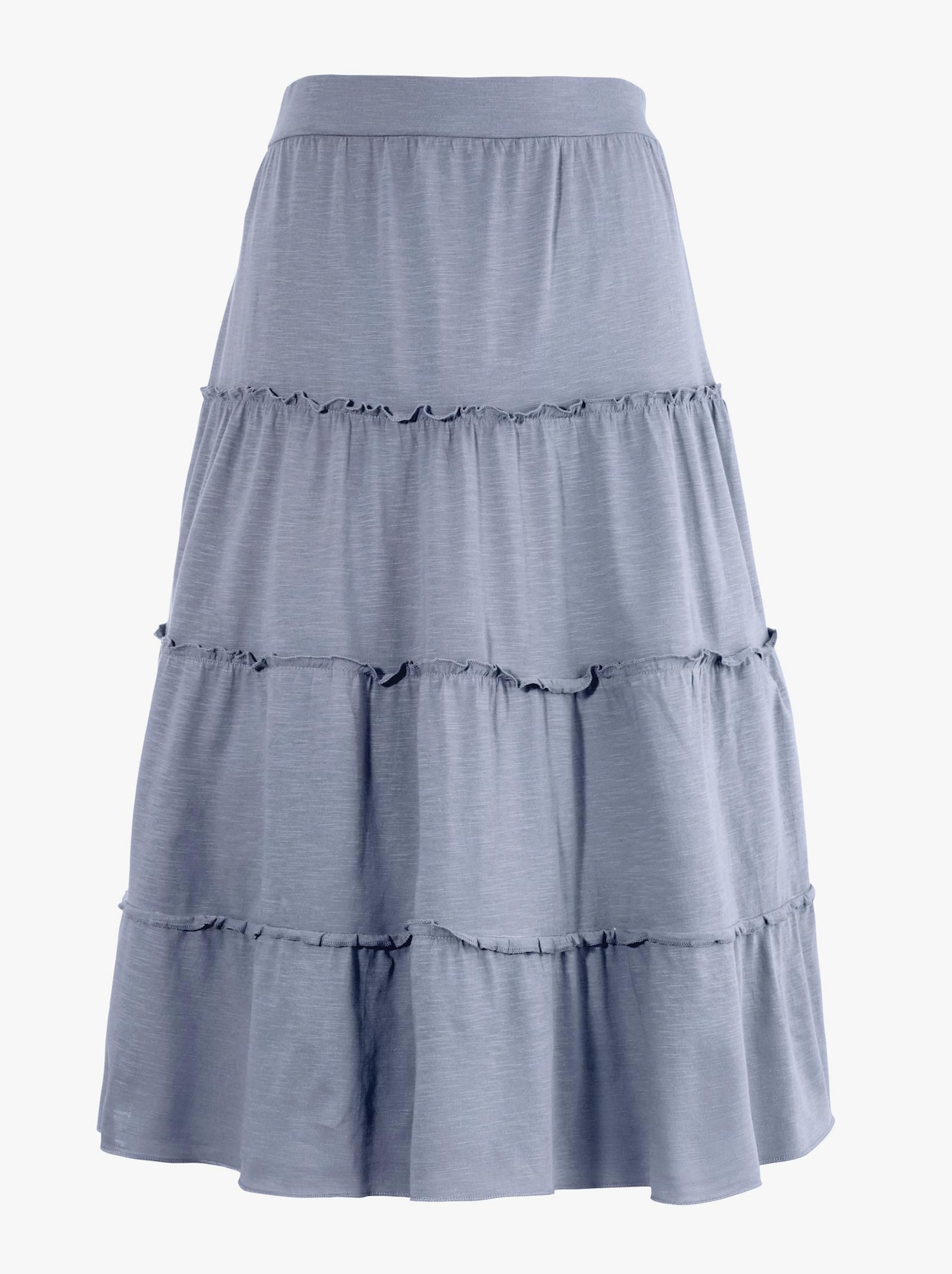 Stupňovitá sukně - holubí modrá