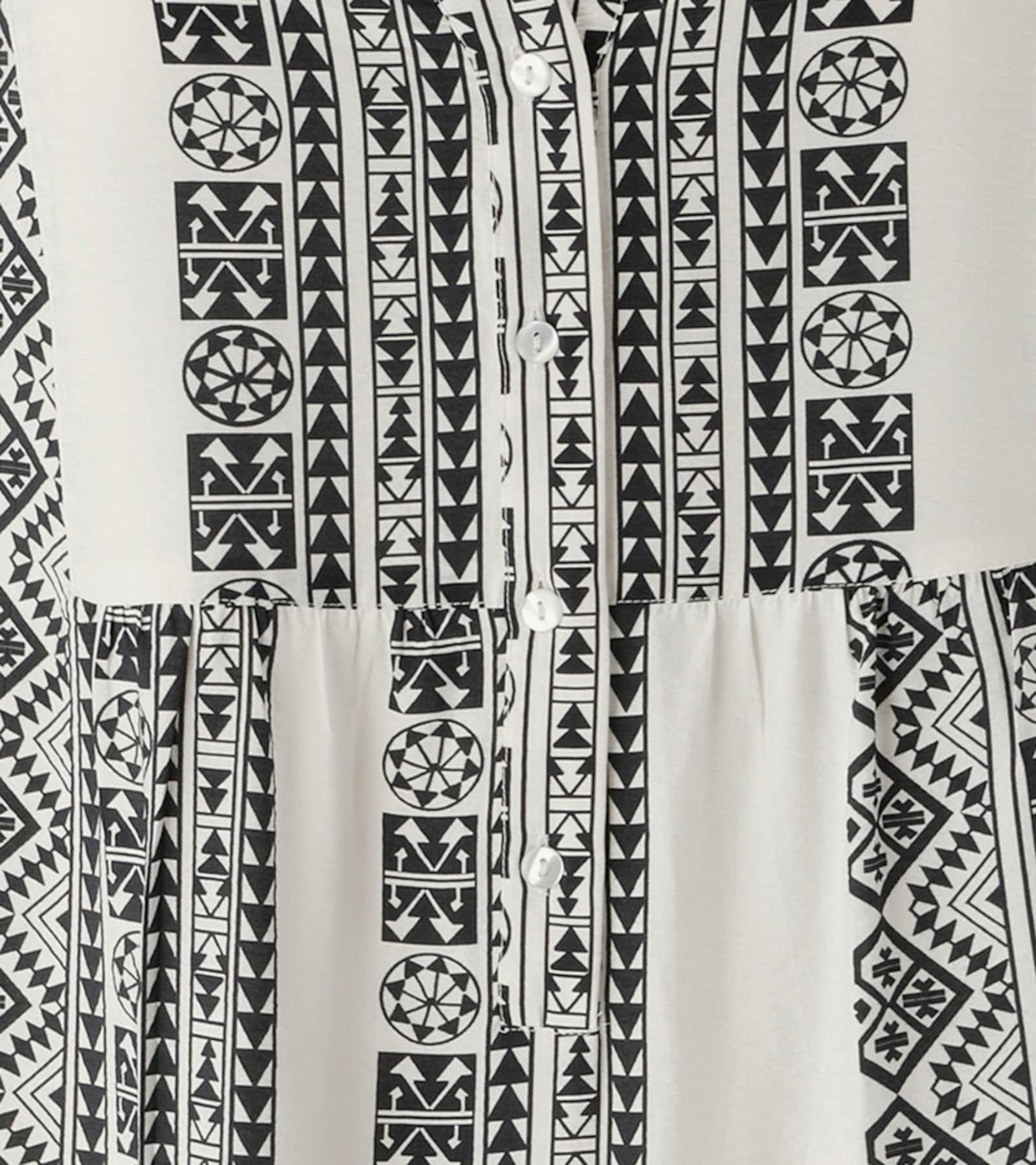 Aniston PLUS Midikleid - weiß-schwarz