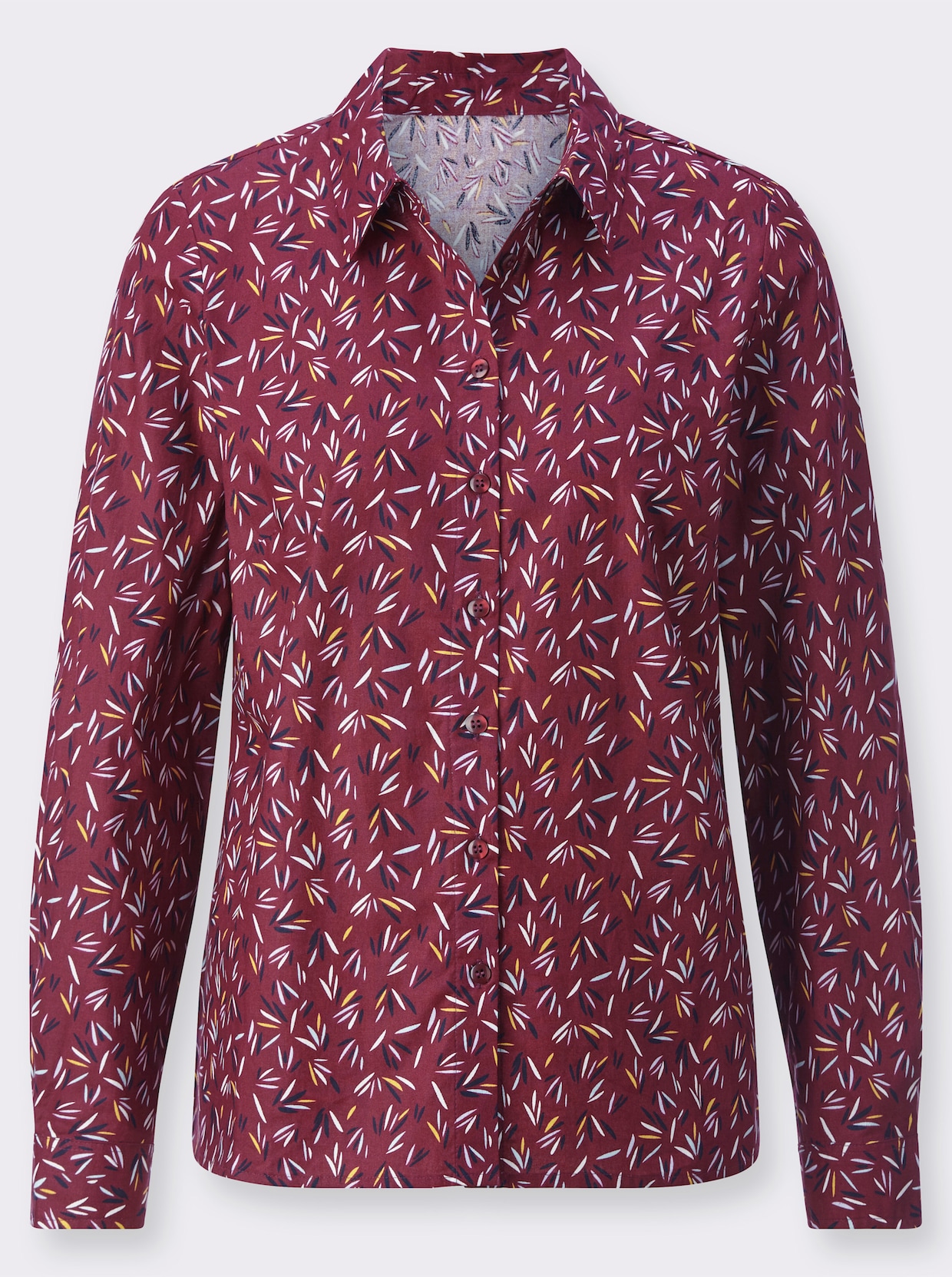 Katoenen blouse - bordeaux geprint